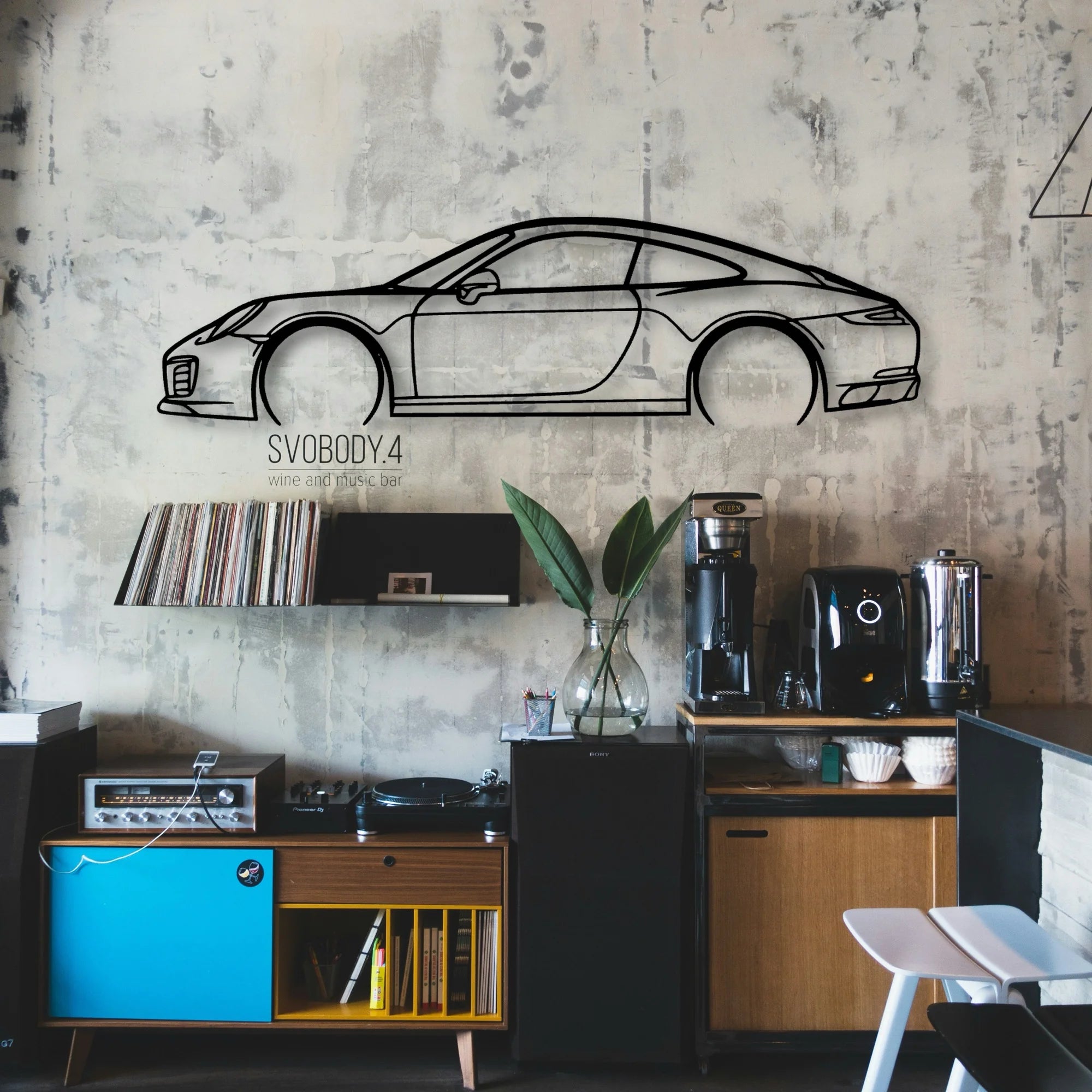 P Generation 7 2 Classic Silhouette Metal Wall Art - Automotive Garage Decor