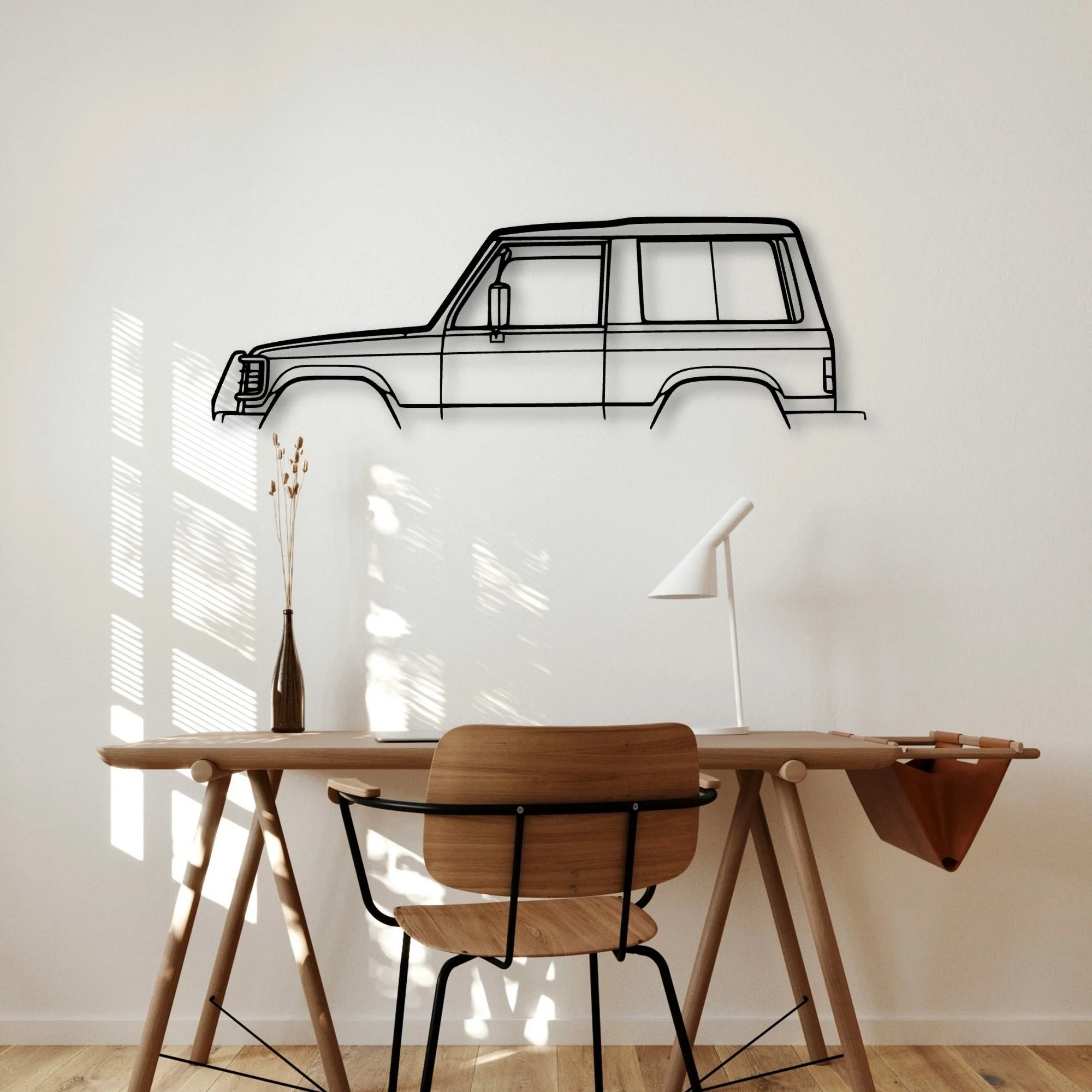 Pajero 1987 Classic Silhouette Metal Wall Art - Automotive Garage Decor