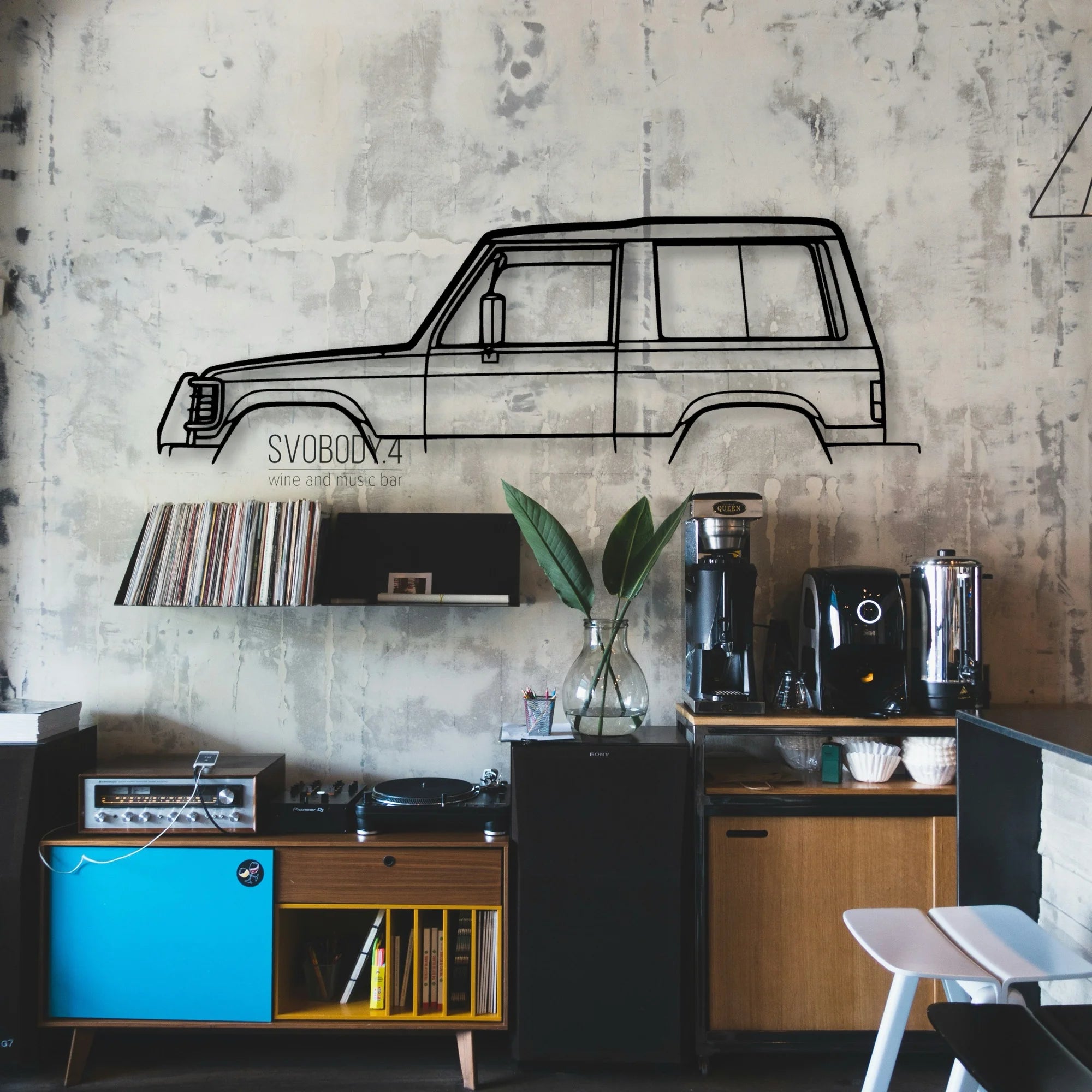 Pajero 1987 Classic Silhouette Metal Wall Art - Automotive Garage Decor