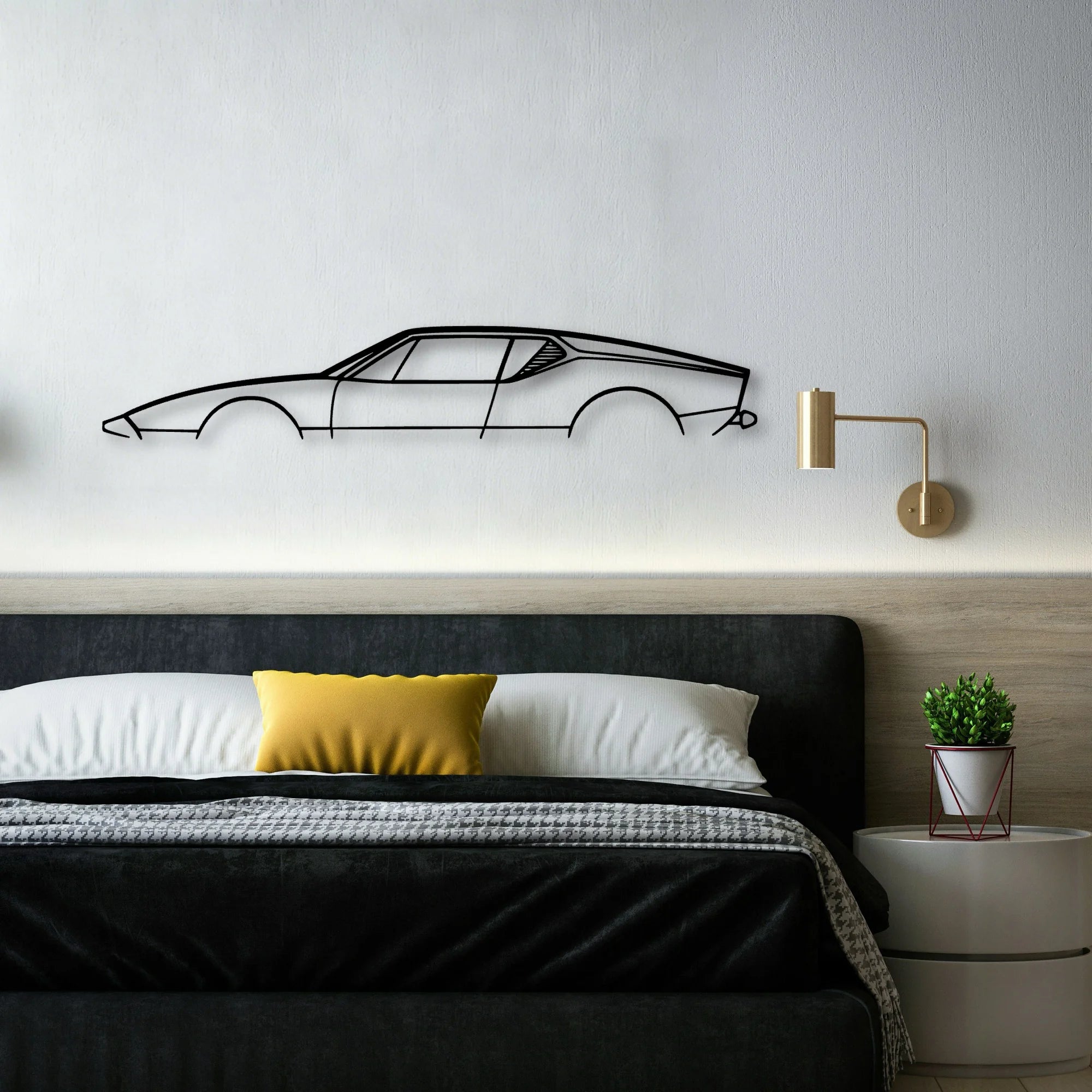 Pantera Classic Silhouette Metal Wall Art - Automotive Garage Decor