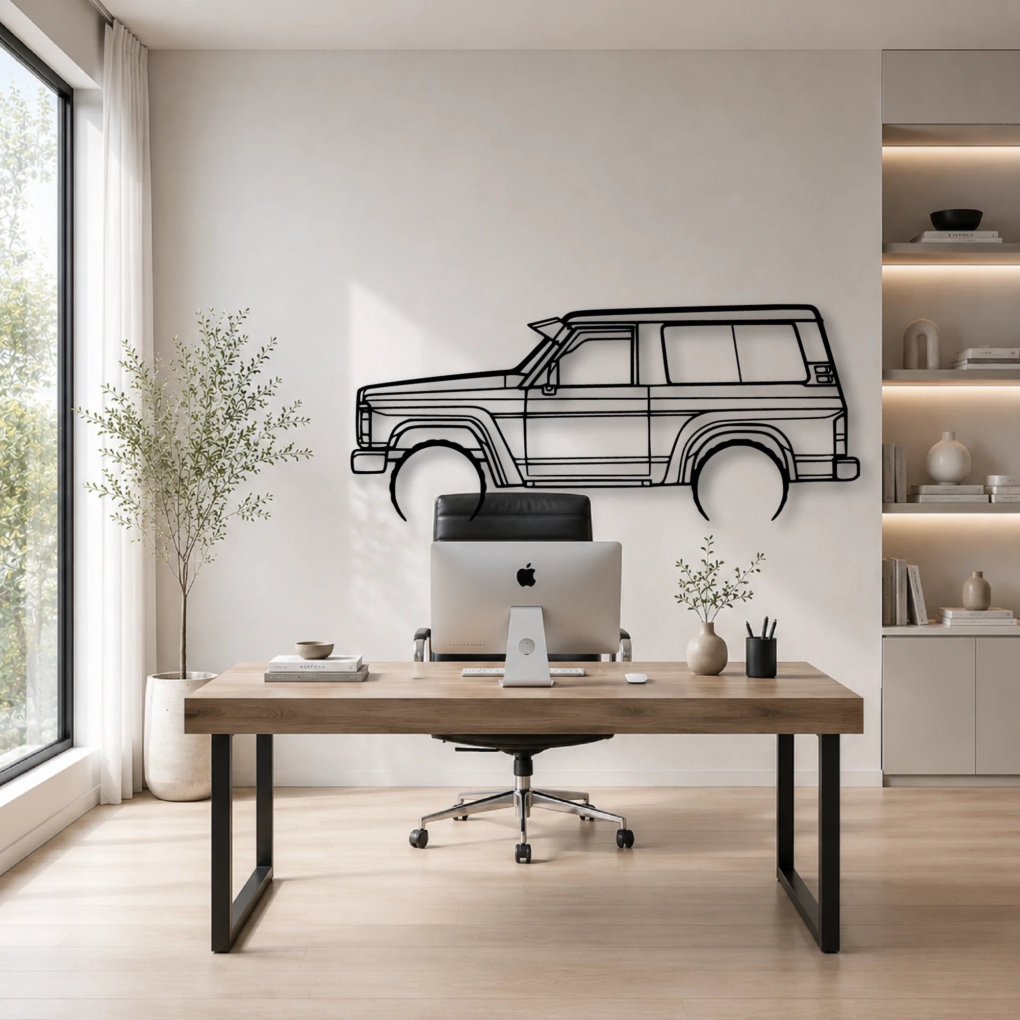 Patrol GQ 1988 Classic Silhouette Metal Wall Art - Automotive Garage Decor