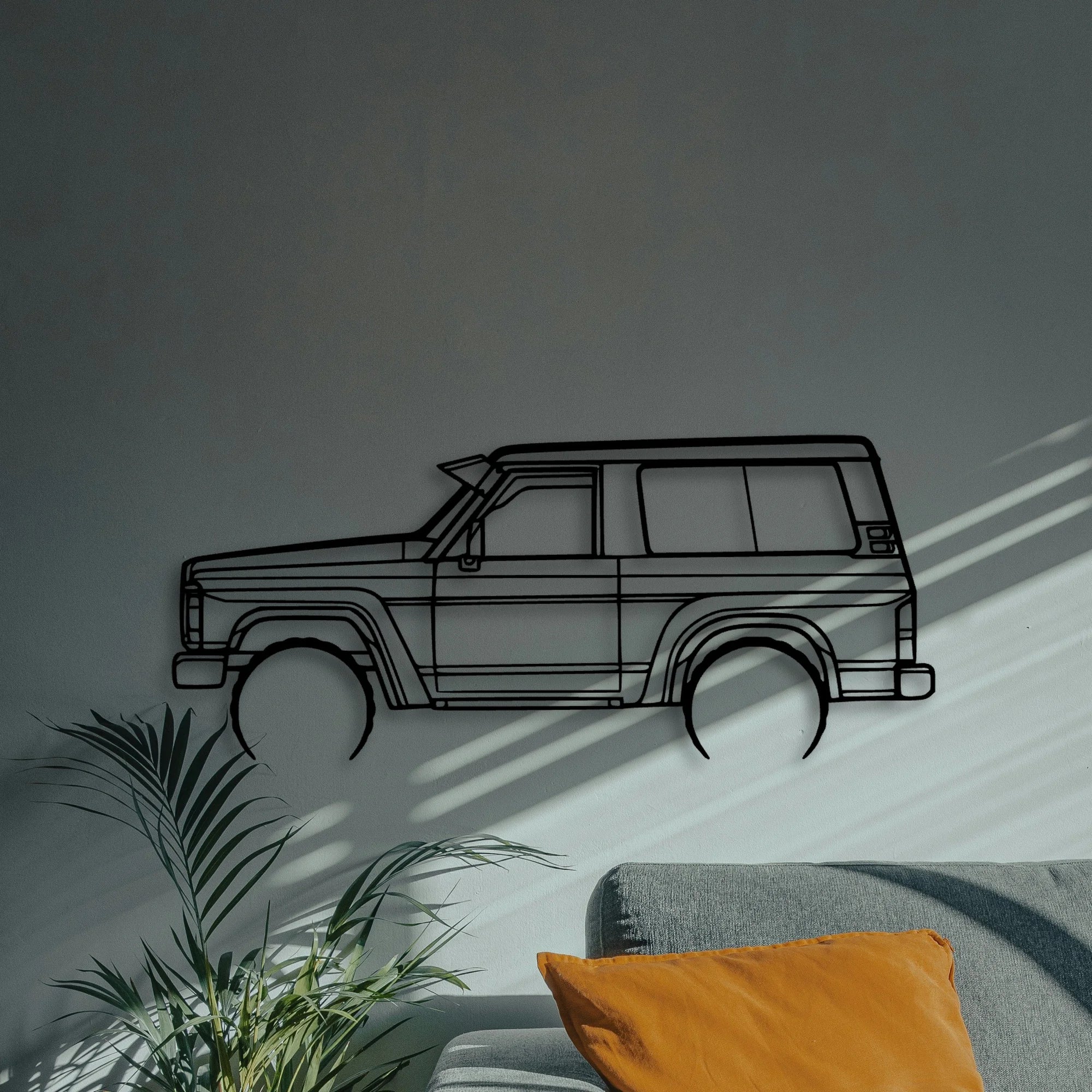 Patrol GQ 1988 Classic Silhouette Metal Wall Art - Automotive Garage Decor