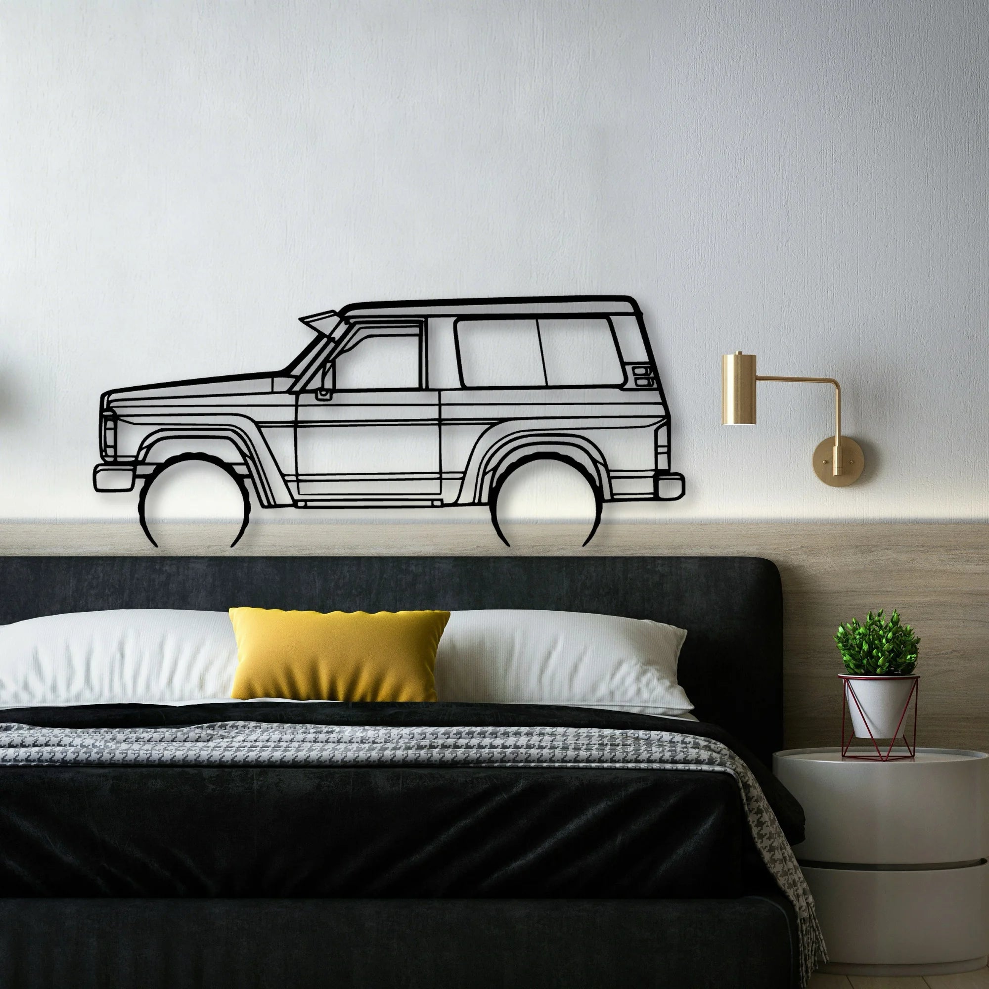 Patrol GQ 1988 Classic Silhouette Metal Wall Art - Automotive Garage Decor