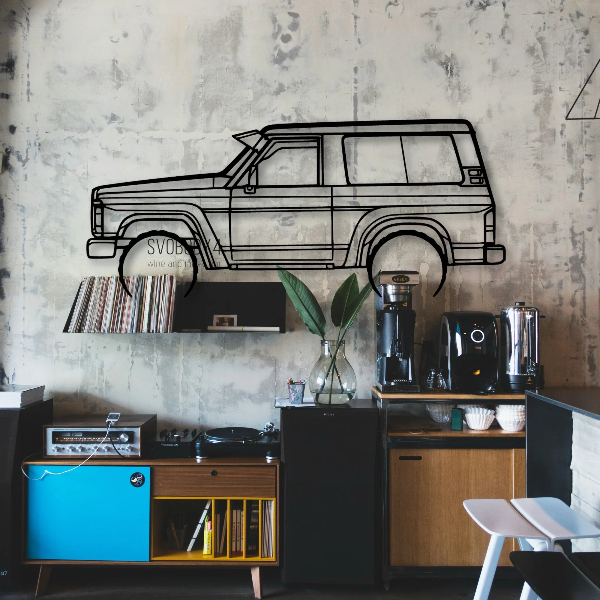 Patrol GQ 1988 Classic Silhouette Metal Wall Art - Automotive Garage Decor