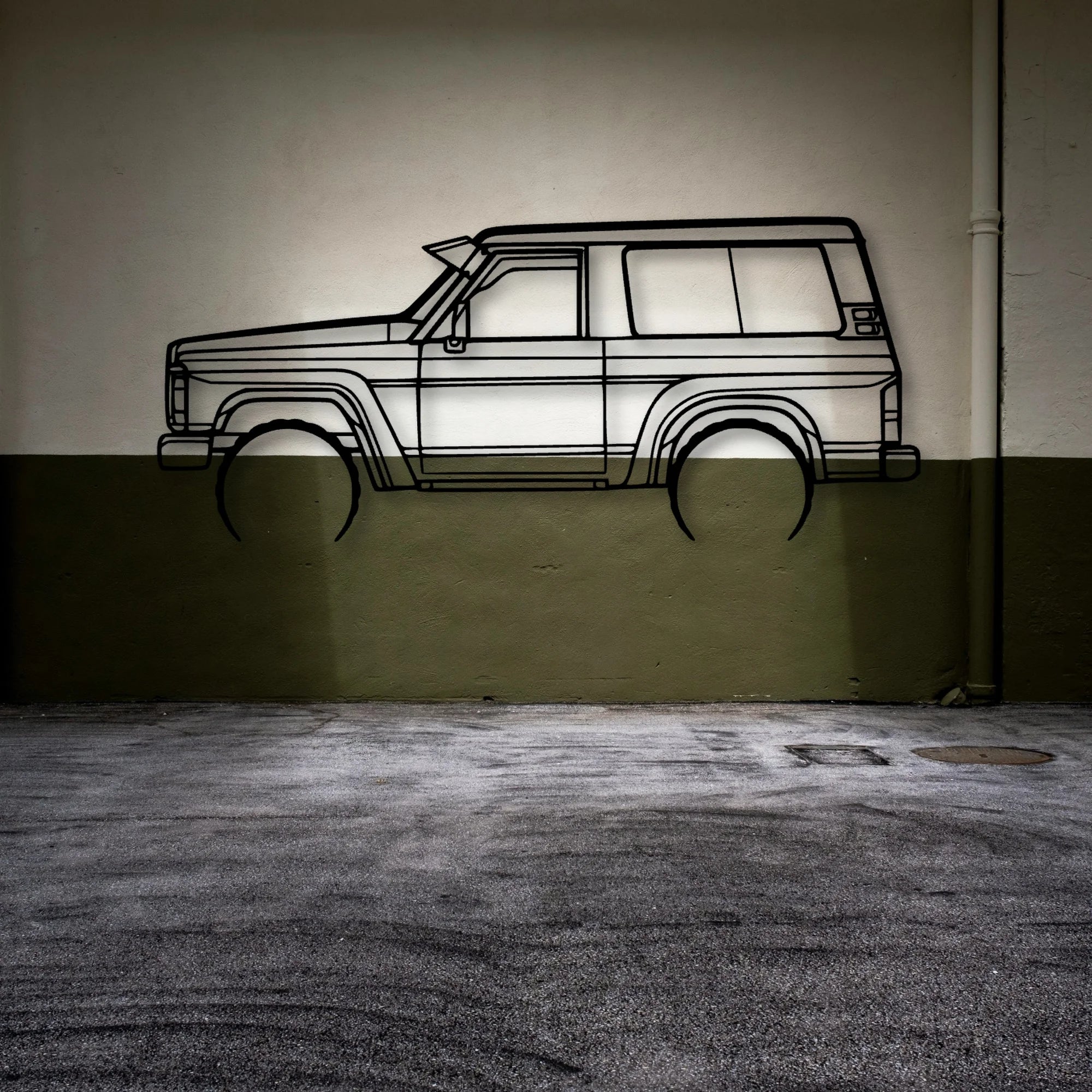 Patrol GQ 1988 Classic Silhouette Metal Wall Art - Automotive Garage Decor
