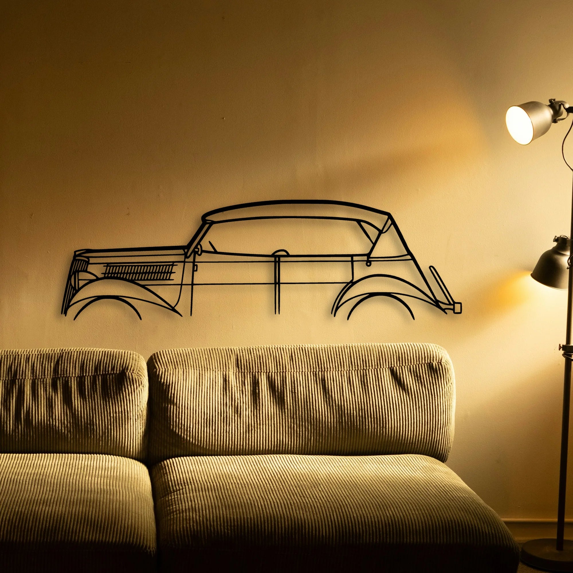 Phaeton 1930 Classic Silhouette Metal Wall Art - Automotive Garage Decor