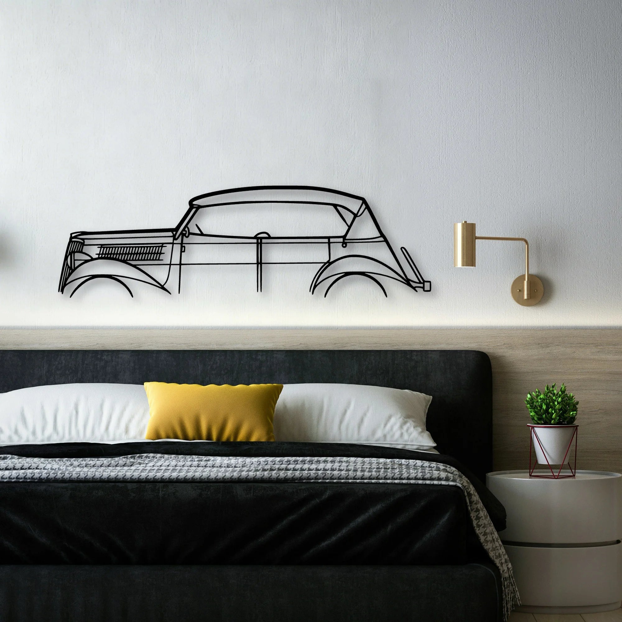Phaeton 1930 Classic Silhouette Metal Wall Art - Automotive Garage Decor