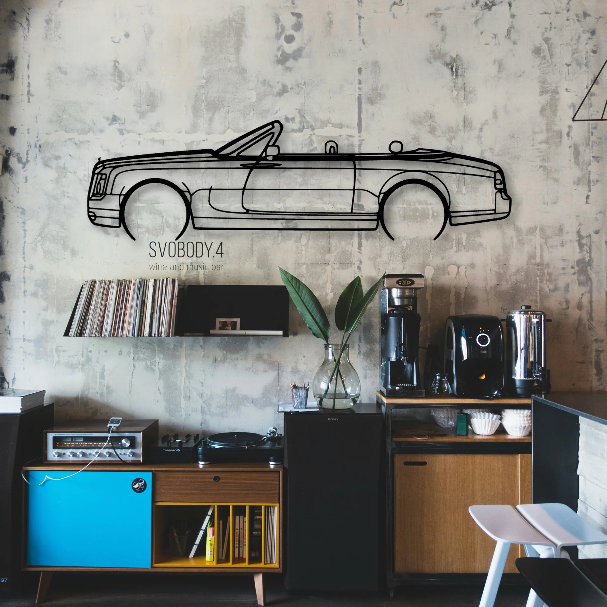 Phantom Drophead 2008 Classic Silhouette Metal Wall Art - Automotive Garage Decor