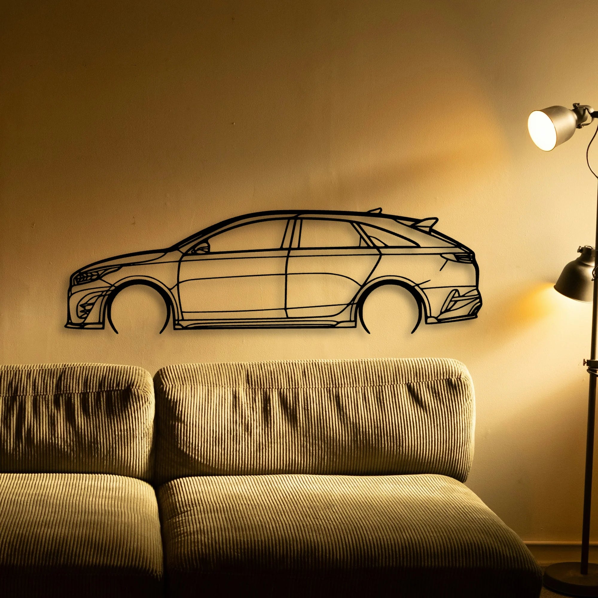 Proceed GT 2022 Classic Silhouette Metal Wall Art - Automotive Garage Decor
