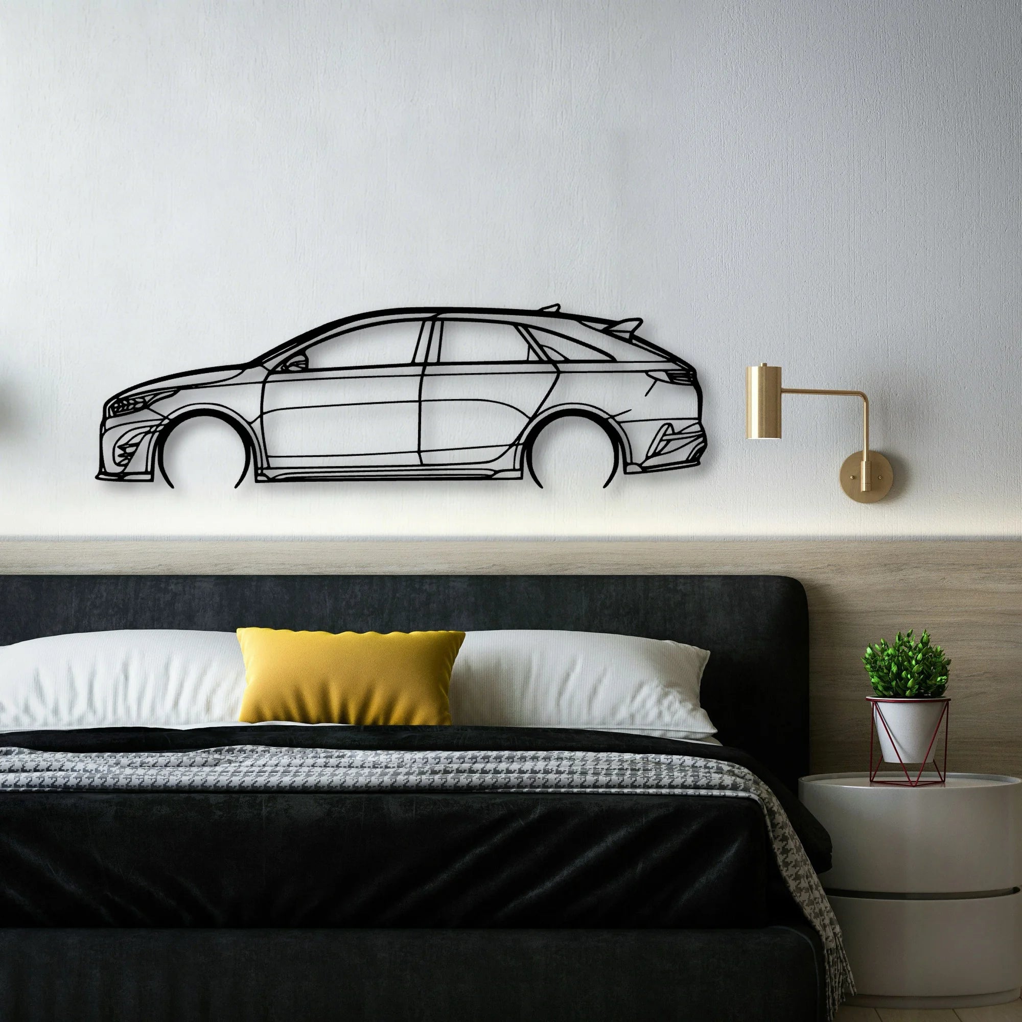 Proceed GT 2022 Classic Silhouette Metal Wall Art - Automotive Garage Decor