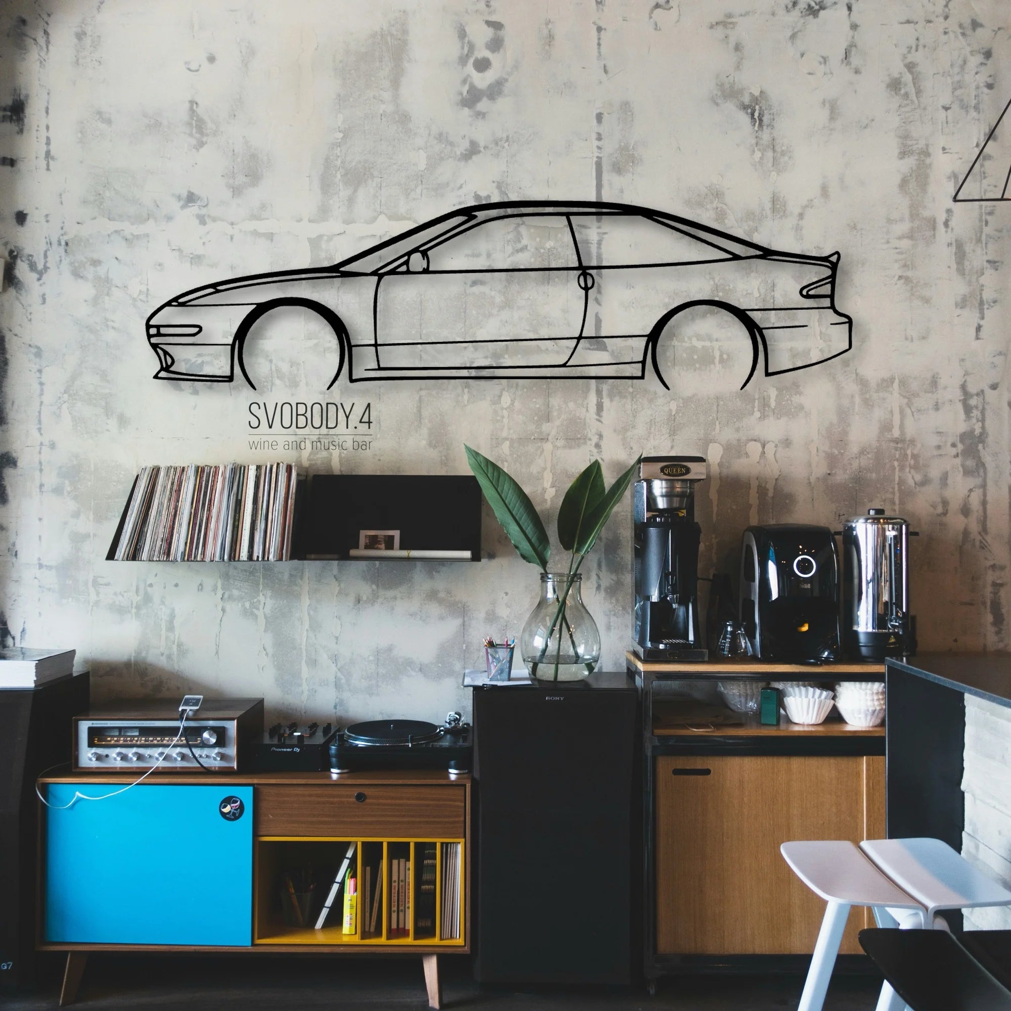 Probe GT Classic Silhouette Metal Wall Art - Automotive Garage Decor