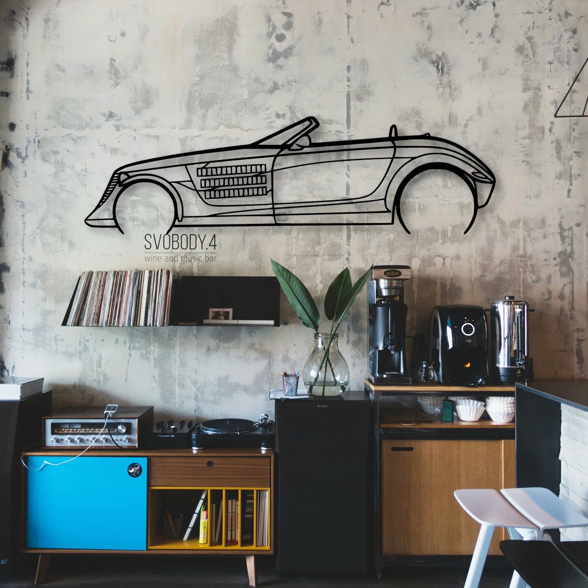 Prowler Classic Silhouette Metal Wall Art - Automotive Garage Decor