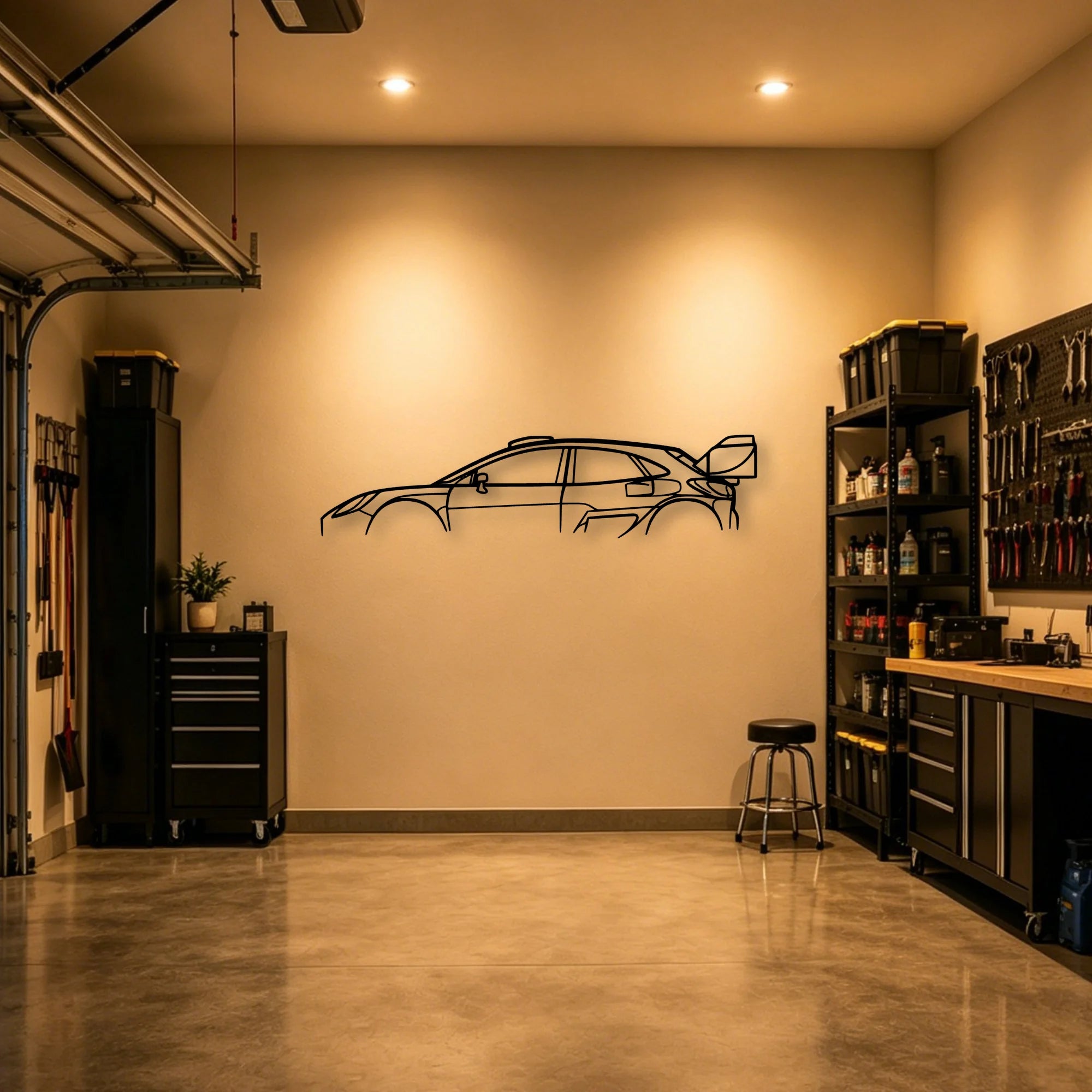 Puma RALLY1 Classic Silhouette Metal Wall Art - Automotive Garage Decor