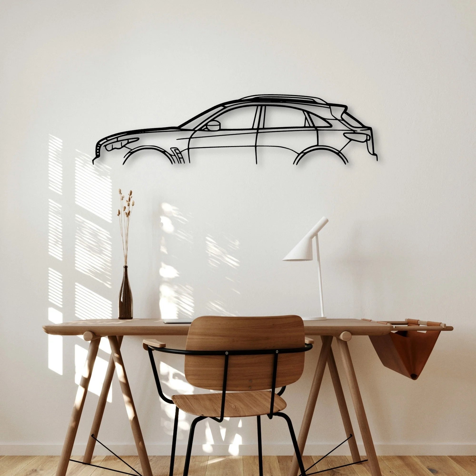 QX70S Classic Silhouette Metal Wall Art - Automotive Garage Decor