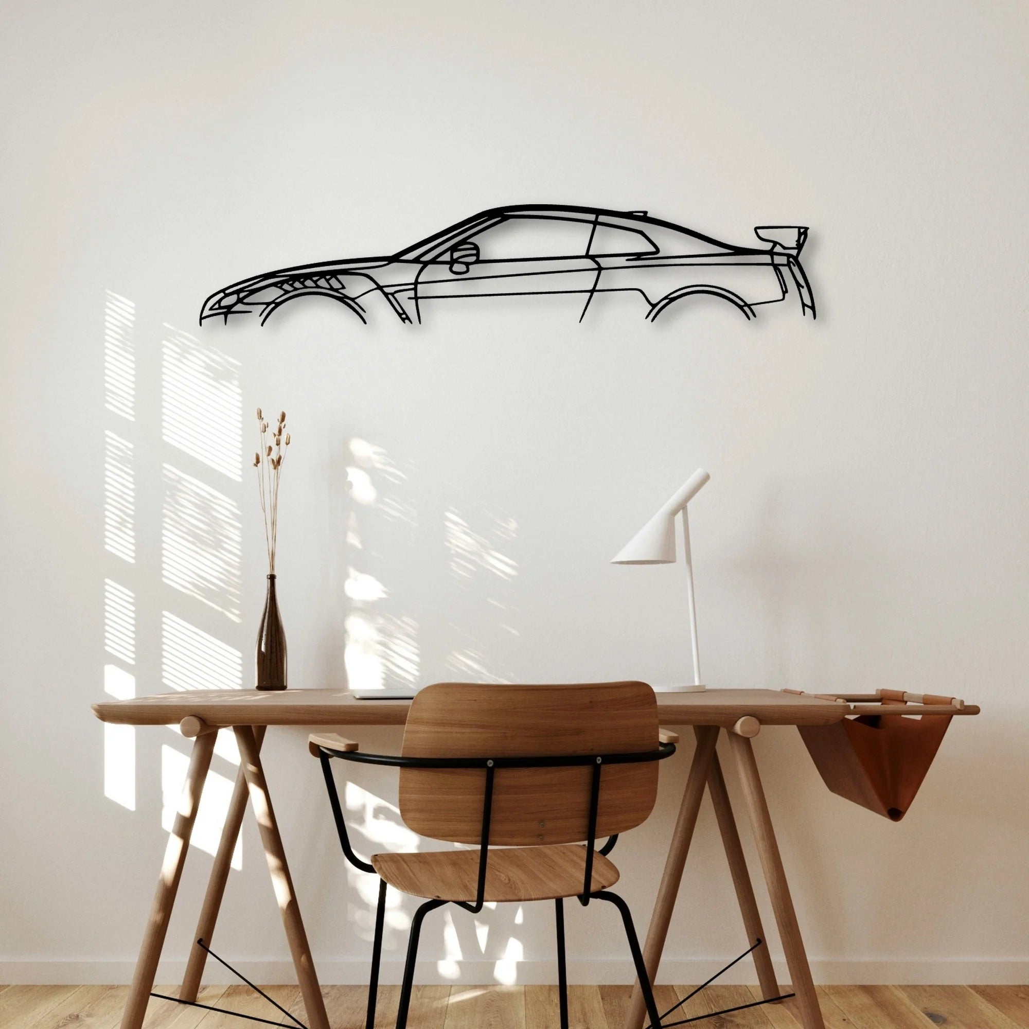 R35 GTR Nismo 2022 Classic Silhouette Metal Wall Art - Automotive Garage Decor