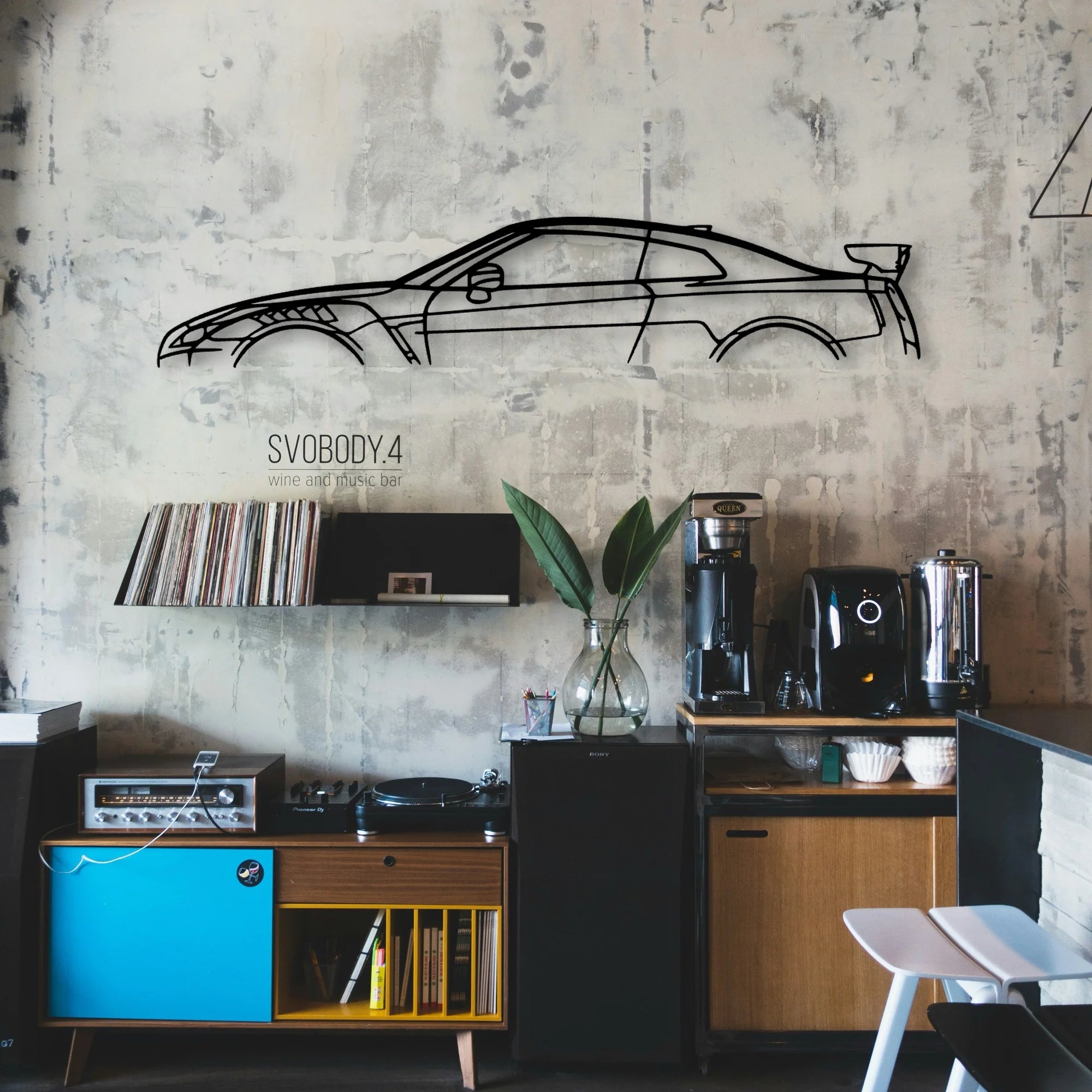 R35 GTR Nismo 2022 Classic Silhouette Metal Wall Art - Automotive Garage Decor