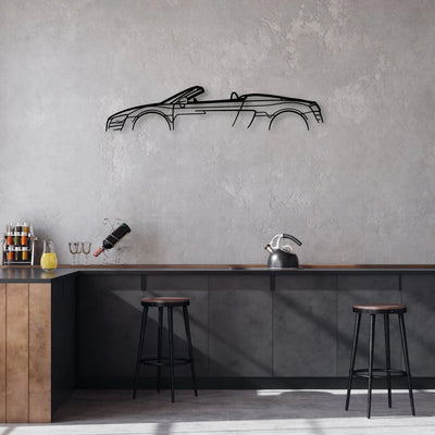 R8 Spyder Mk1 Classic Silhouette Metal Wall Art - Automotive Garage Decor