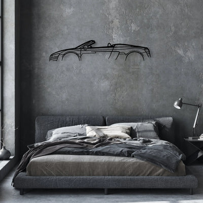 R8 Spyder Mk1 Classic Silhouette Metal Wall Art - Automotive Garage Decor