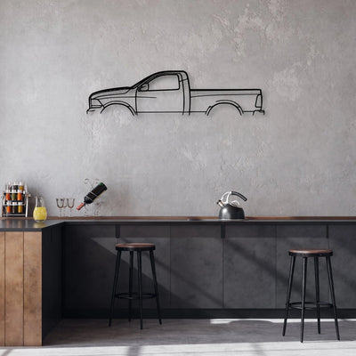 RAM 1500 2013 Classic Silhouette Metal Wall Art - Automotive Garage Decor