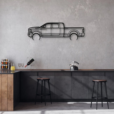 RAM 2500 Mega Classic Silhouette Metal Wall Art - Automotive Garage Decor