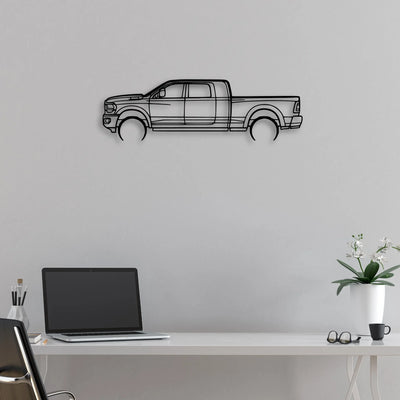 RAM 2500 Mega Classic Silhouette Metal Wall Art - Automotive Garage Decor