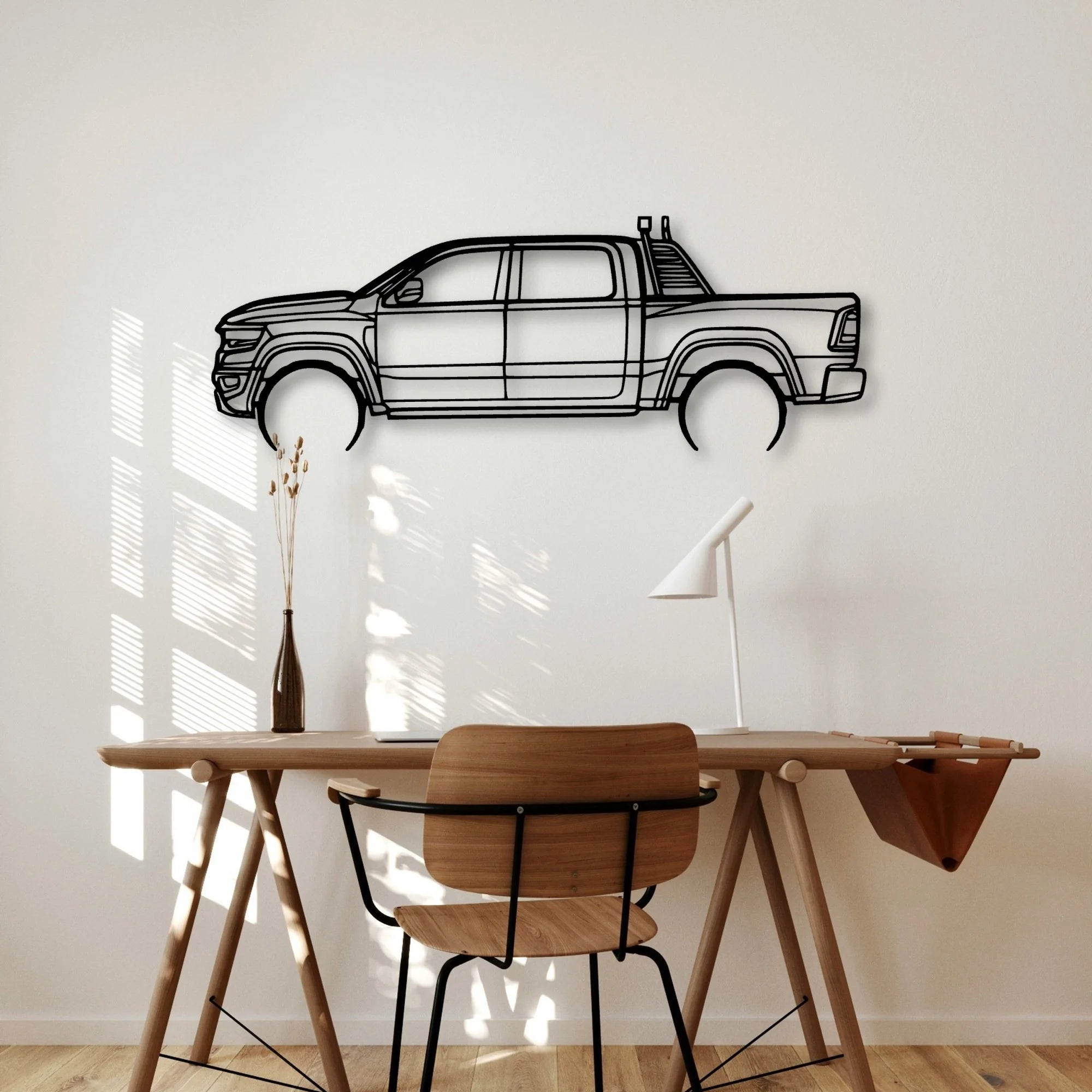 RAM TRX 2022 Classic Silhouette Metal Wall Art - Automotive Garage Decor