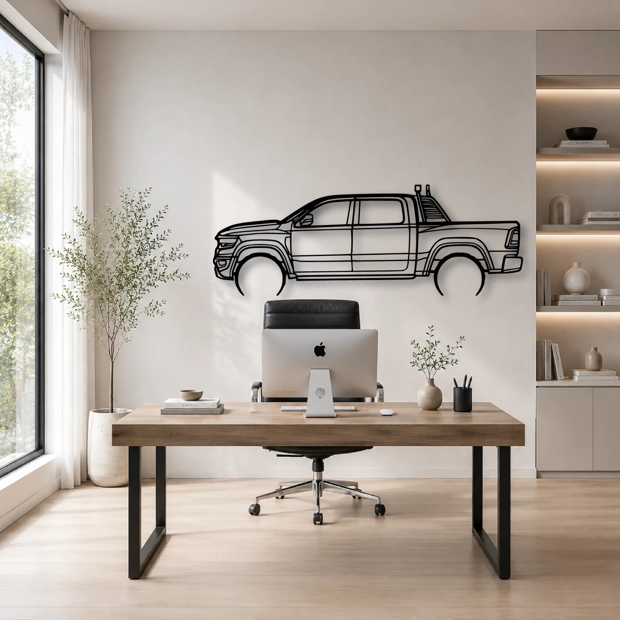 RAM TRX 2022 Classic Silhouette Metal Wall Art - Automotive Garage Decor