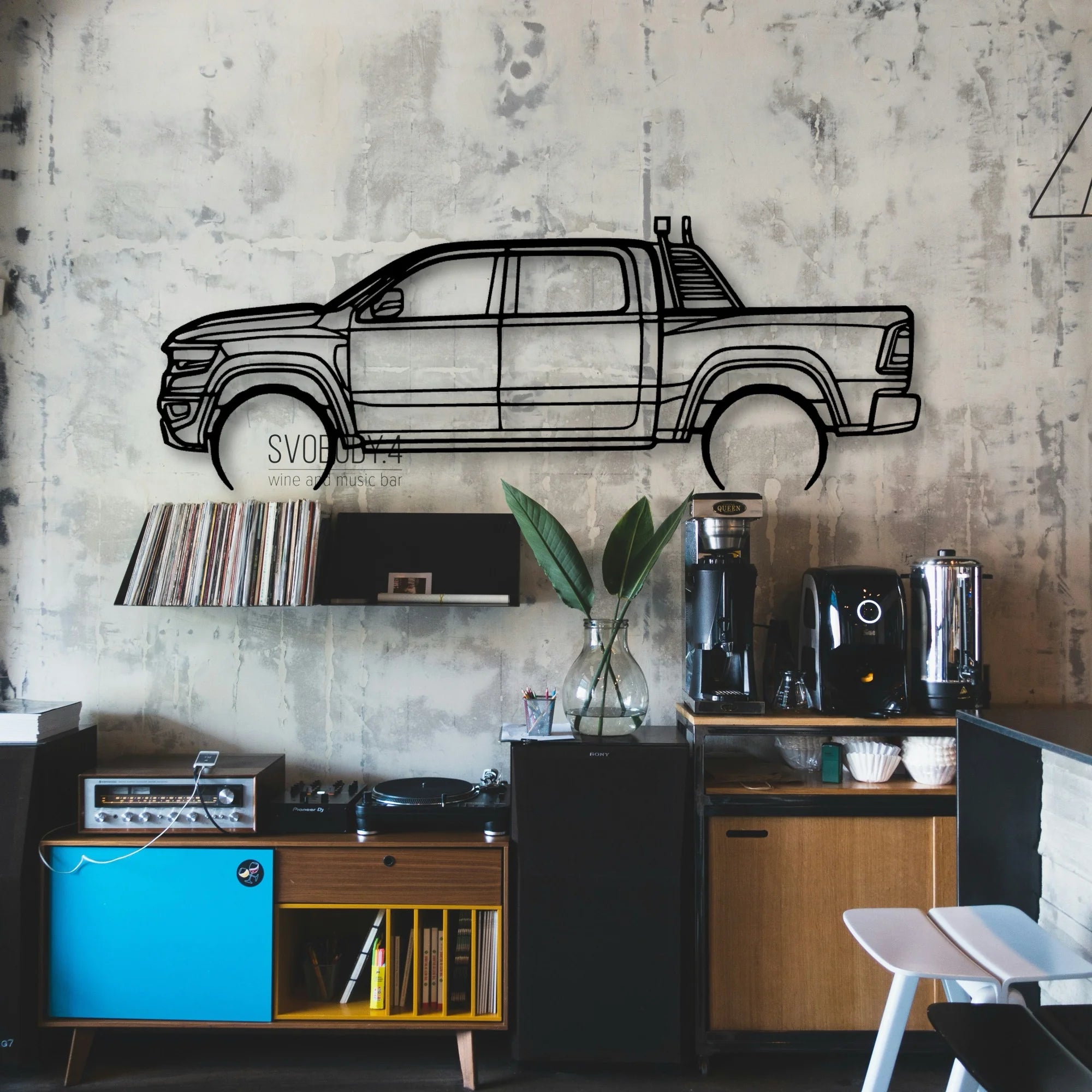 RAM TRX 2022 Classic Silhouette Metal Wall Art - Automotive Garage Decor