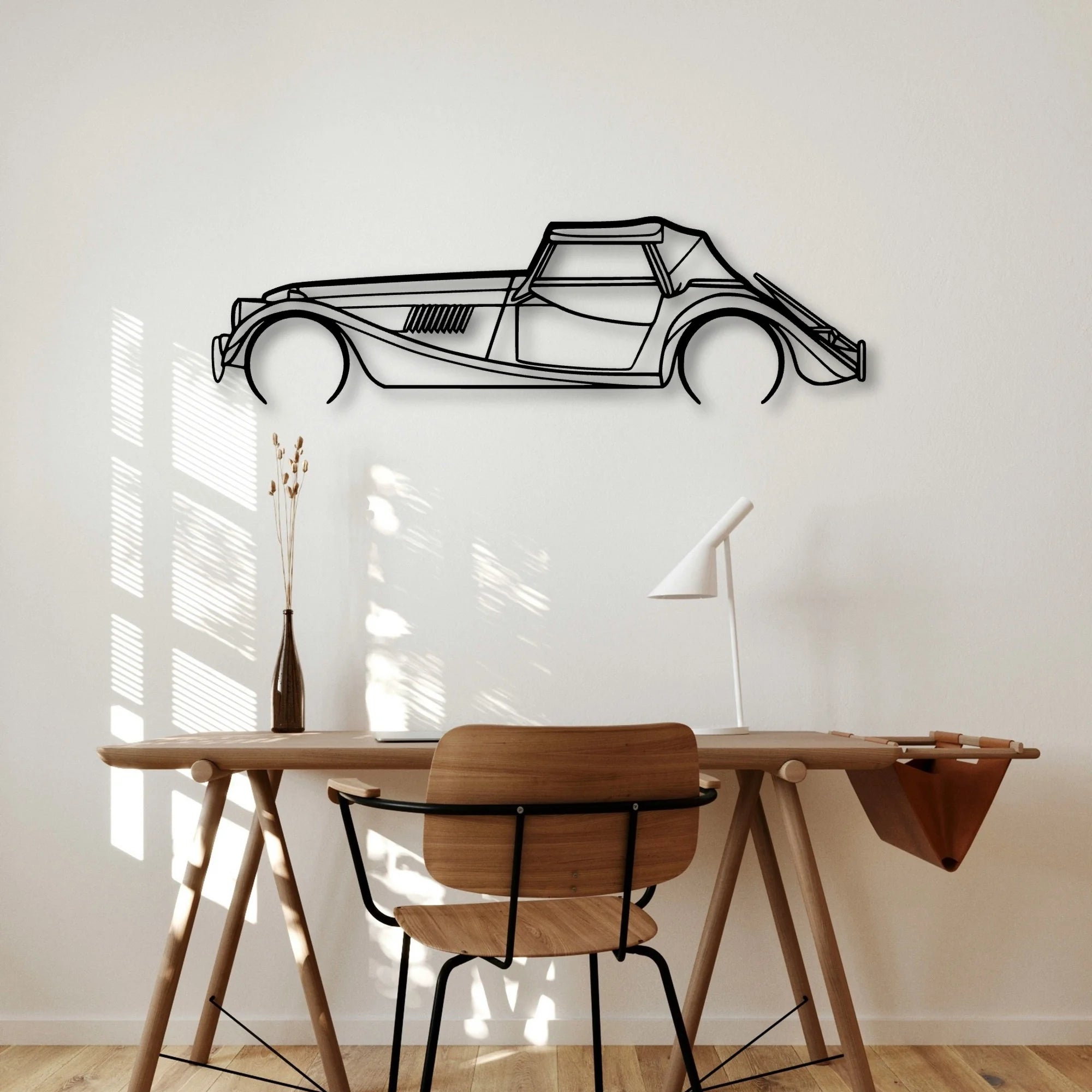 ROADSTER 2015 Classic Silhouette Metal Wall Art - Automotive Garage Decor