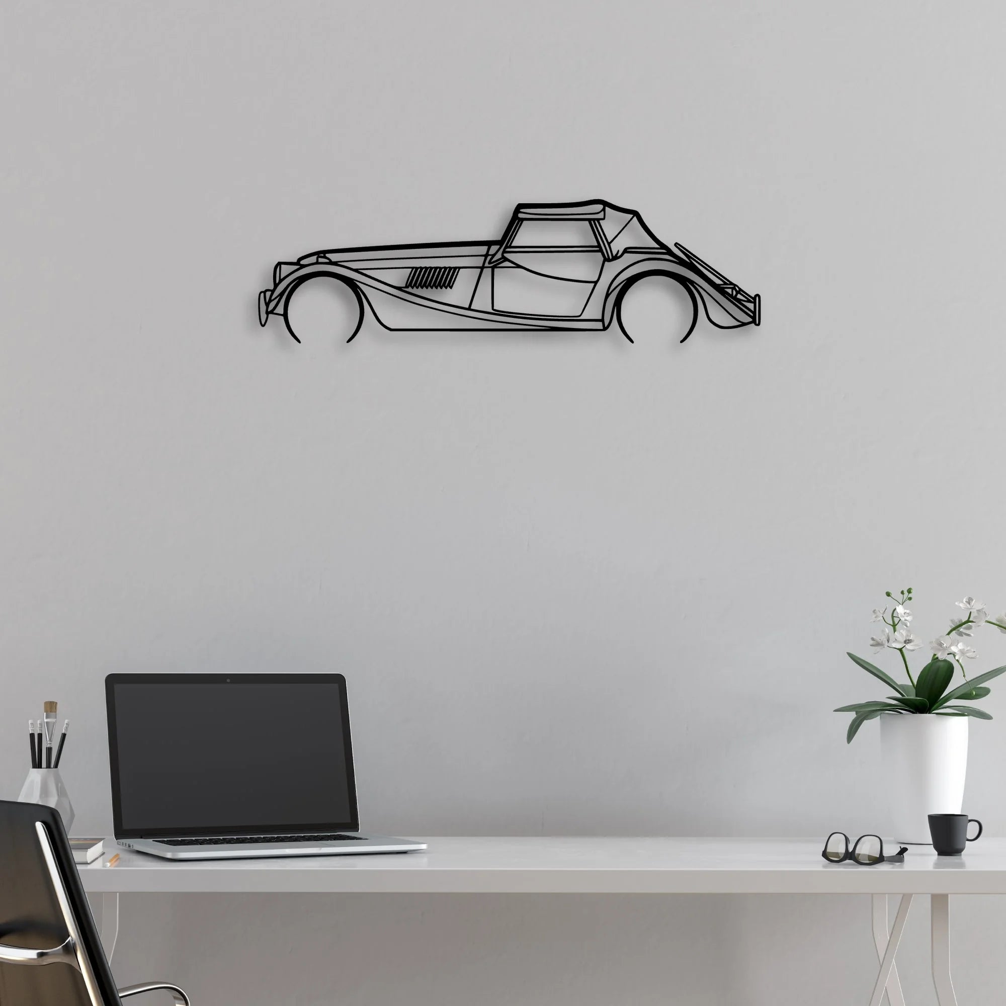 ROADSTER 2015 Classic Silhouette Metal Wall Art - Automotive Garage Decor