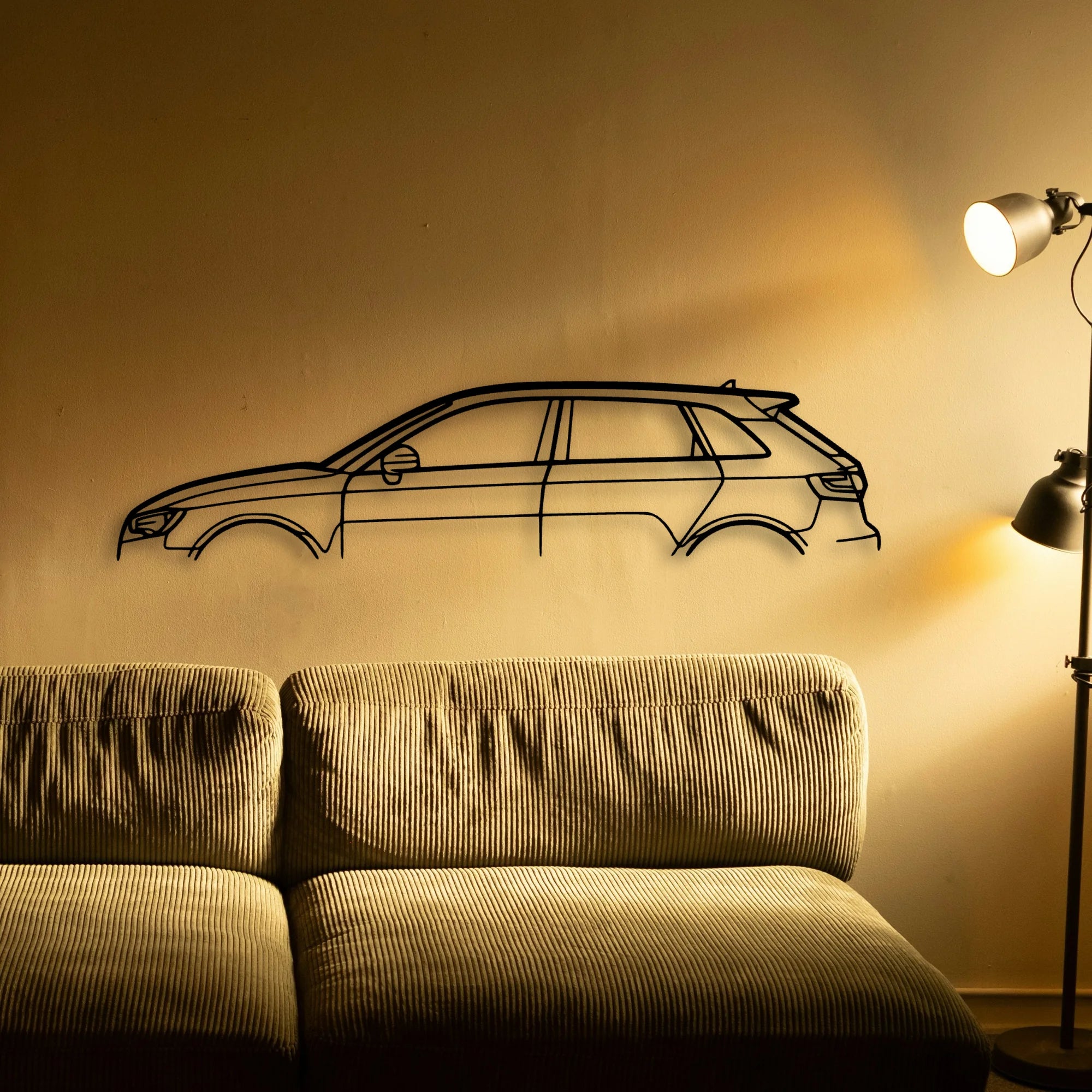 RS3 8V 2015 Classic Silhouette Metal Wall Art - Automotive Garage Decor