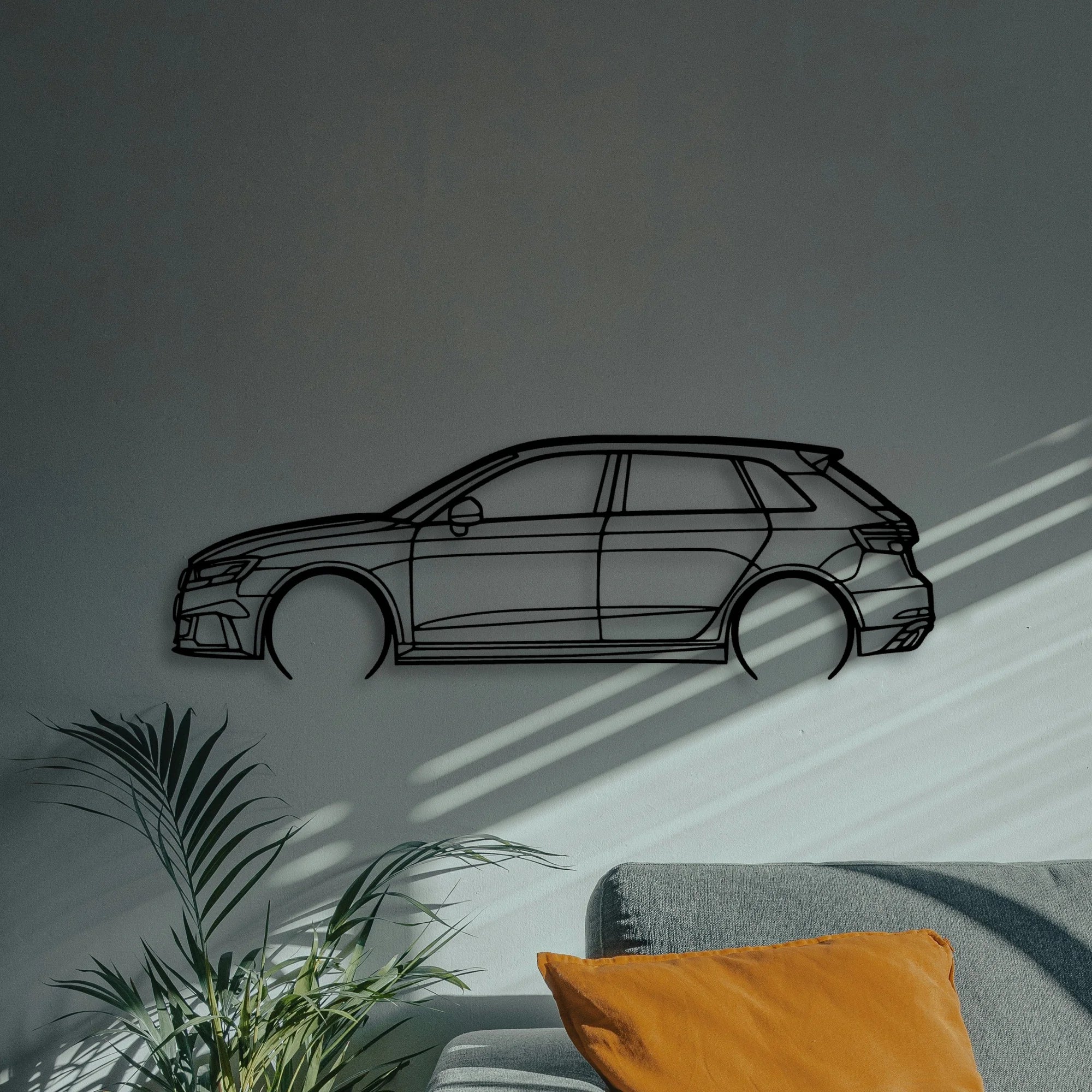 RS3 8v 2 Classic Silhouette Metal Wall Art - Automotive Garage Decor