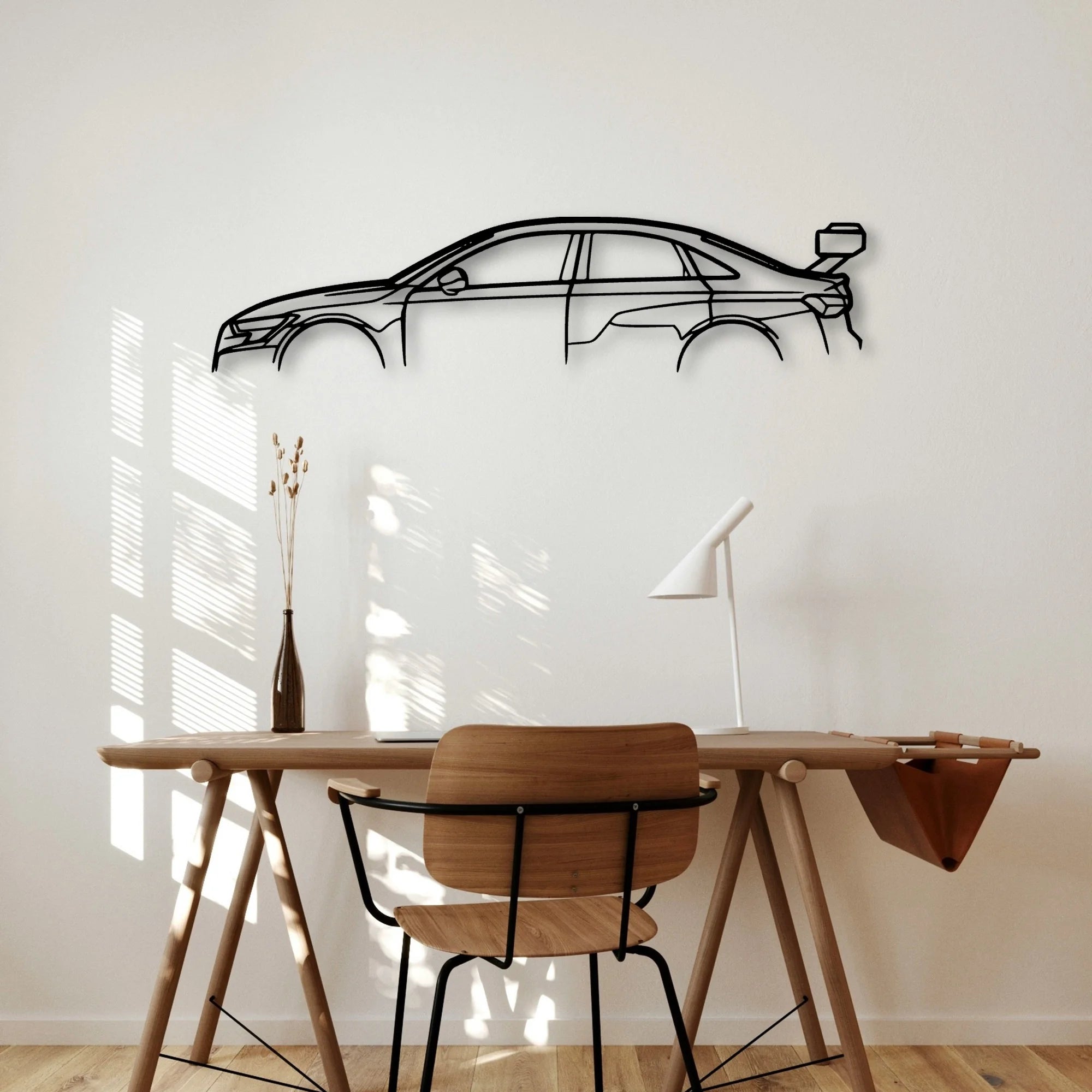 RS3 LMS TCR Classic Silhouette Metal Wall Art - Automotive Garage Decor