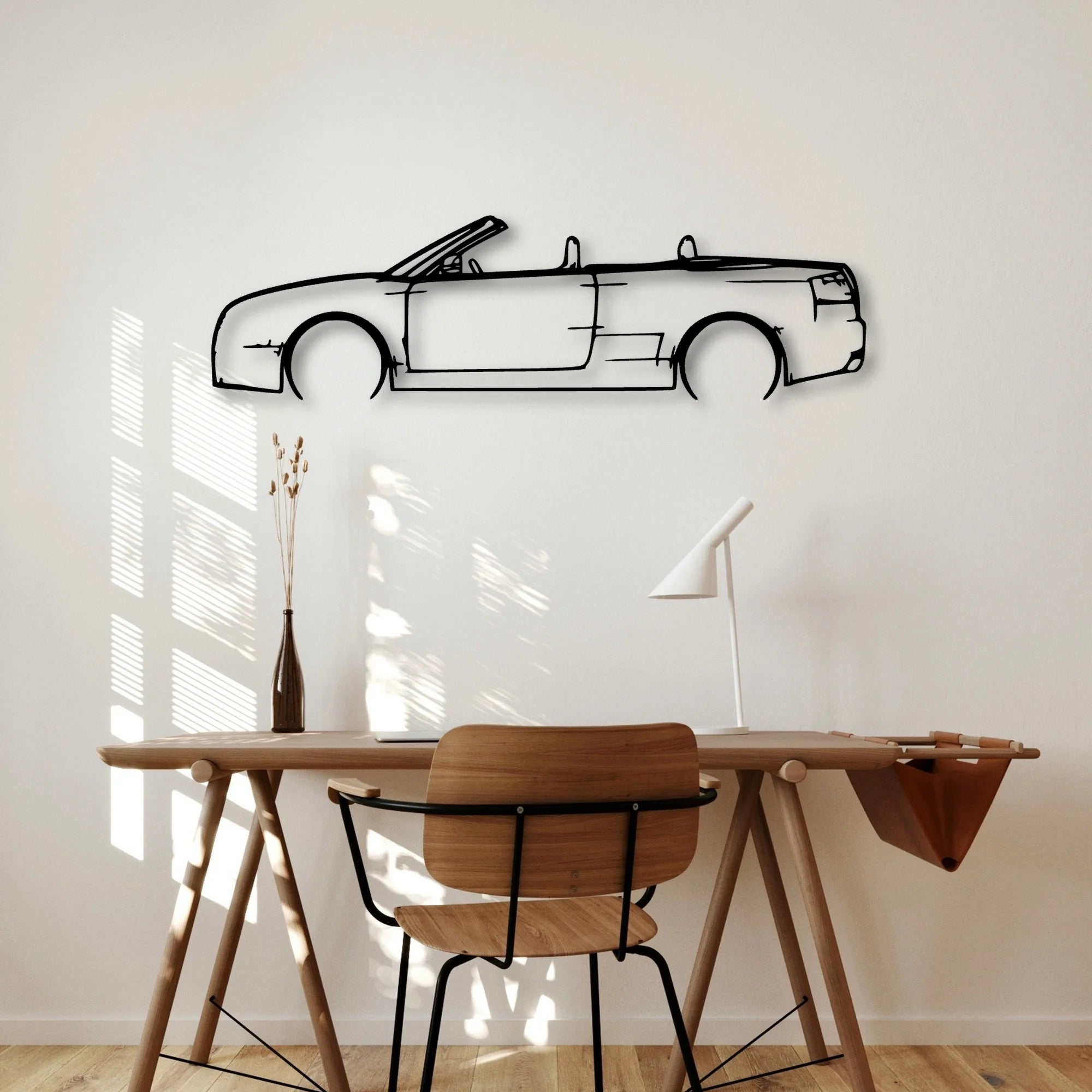 RS4 2006 Cabriolet Classic Silhouette Metal Wall Art - Automotive Garage Decor