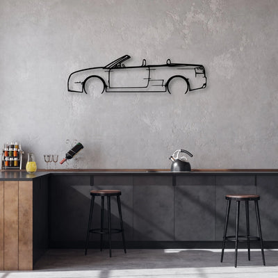 RS4 2006 Cabriolet Classic Silhouette Metal Wall Art - Automotive Garage Decor