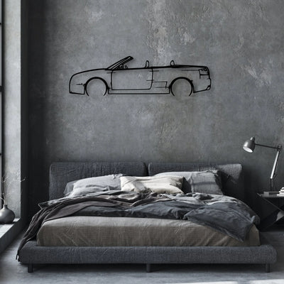 RS4 2006 Cabriolet Classic Silhouette Metal Wall Art - Automotive Garage Decor