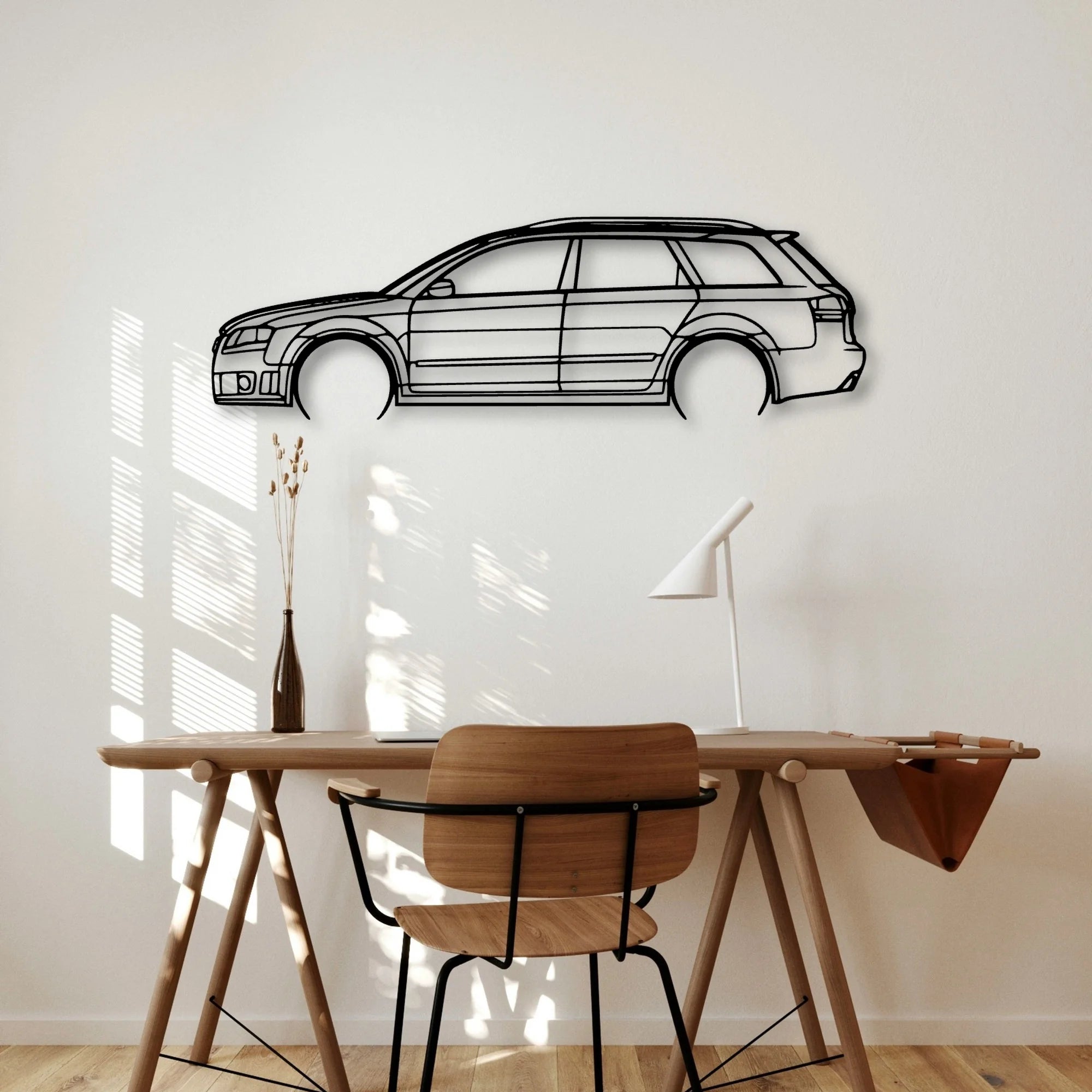 RS4 Avant 2006 Classic Silhouette Metal Wall Art - Automotive Garage Decor