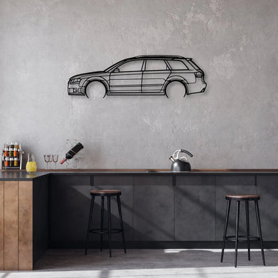 RS4 Avant 2006 Classic Silhouette Metal Wall Art - Automotive Garage Decor