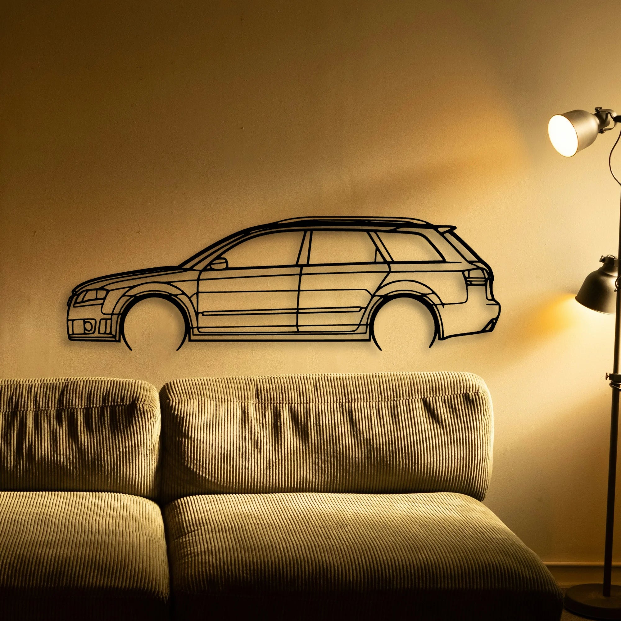 RS4 Avant 2006 Classic Silhouette Metal Wall Art - Automotive Garage Decor