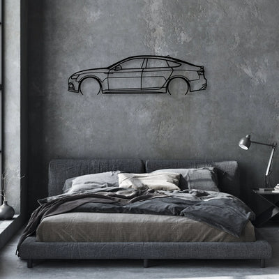RS5 Sportback Mk2 Classic Silhouette Metal Wall Art - Automotive Garage Decor