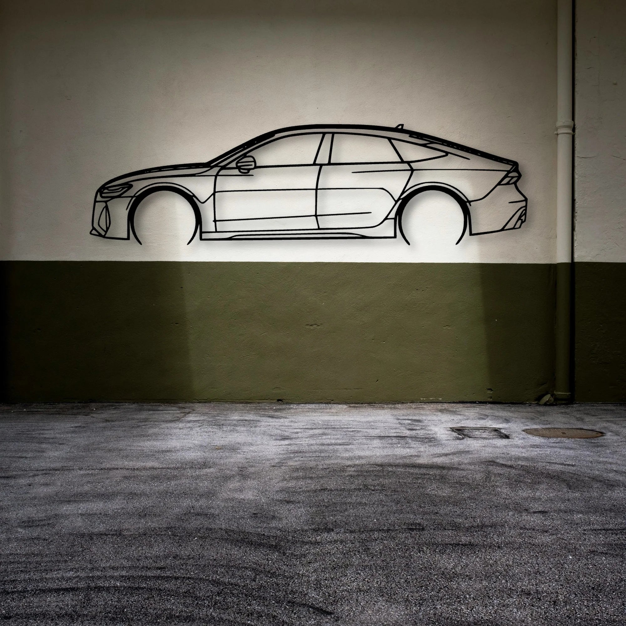 RS7 MK2 Classic Silhouette Metal Wall Art - Automotive Garage Decor