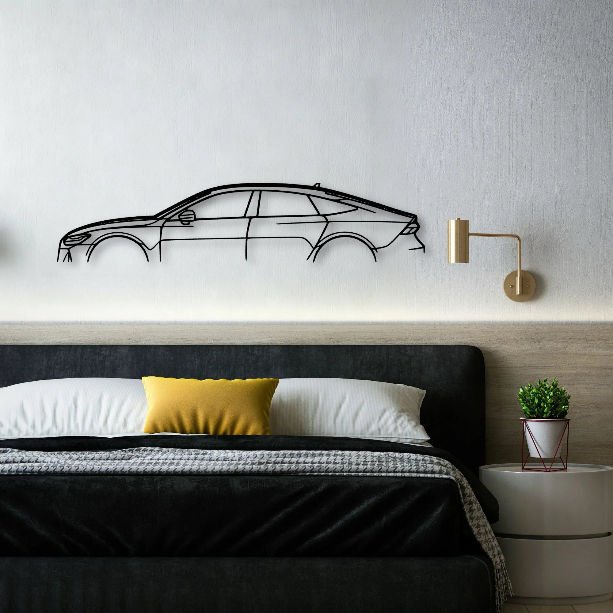 RS7 MK2 2 Classic Silhouette Metal Wall Art - Automotive Garage Decor