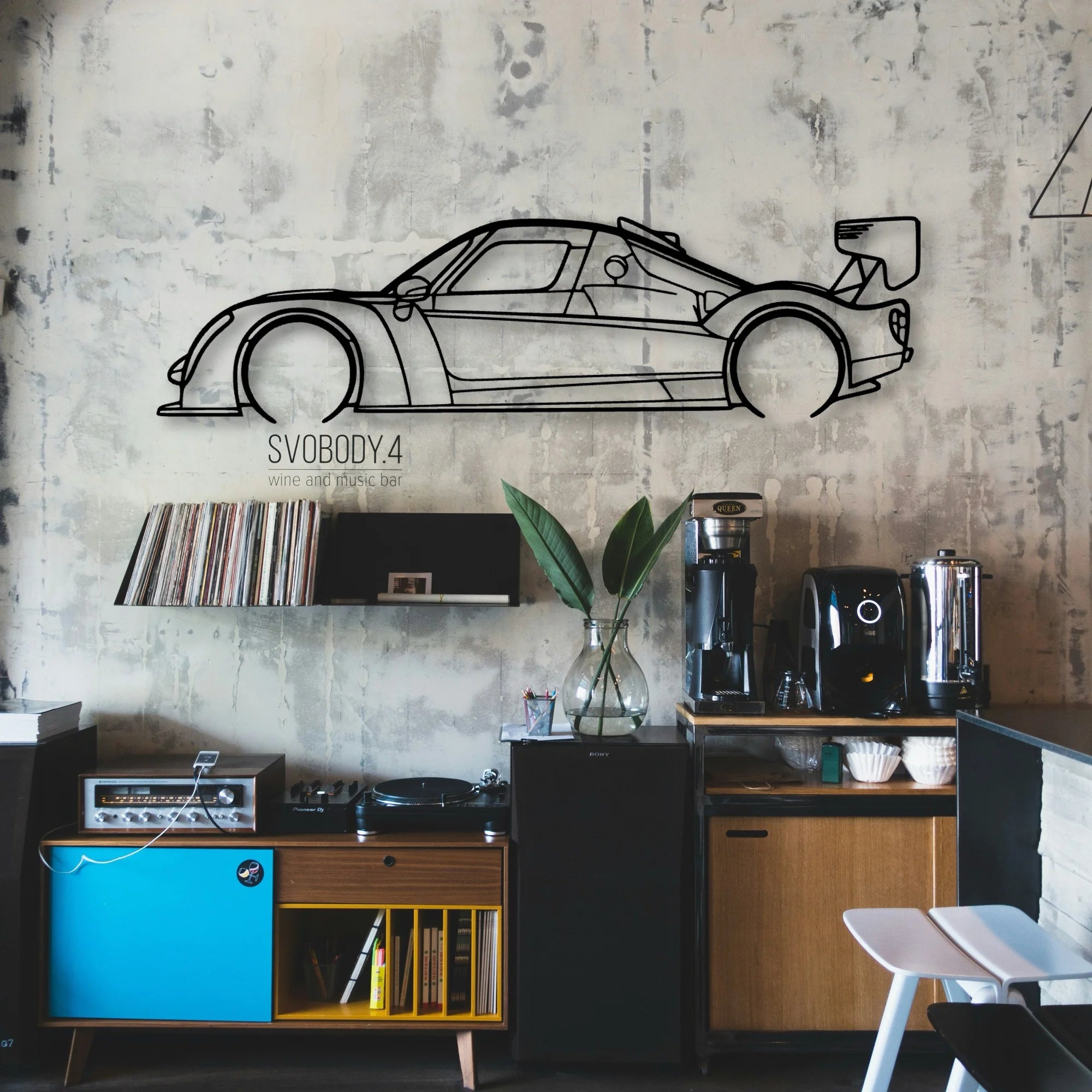RXC 2014 Classic Silhouette Metal Wall Art - Automotive Garage Decor