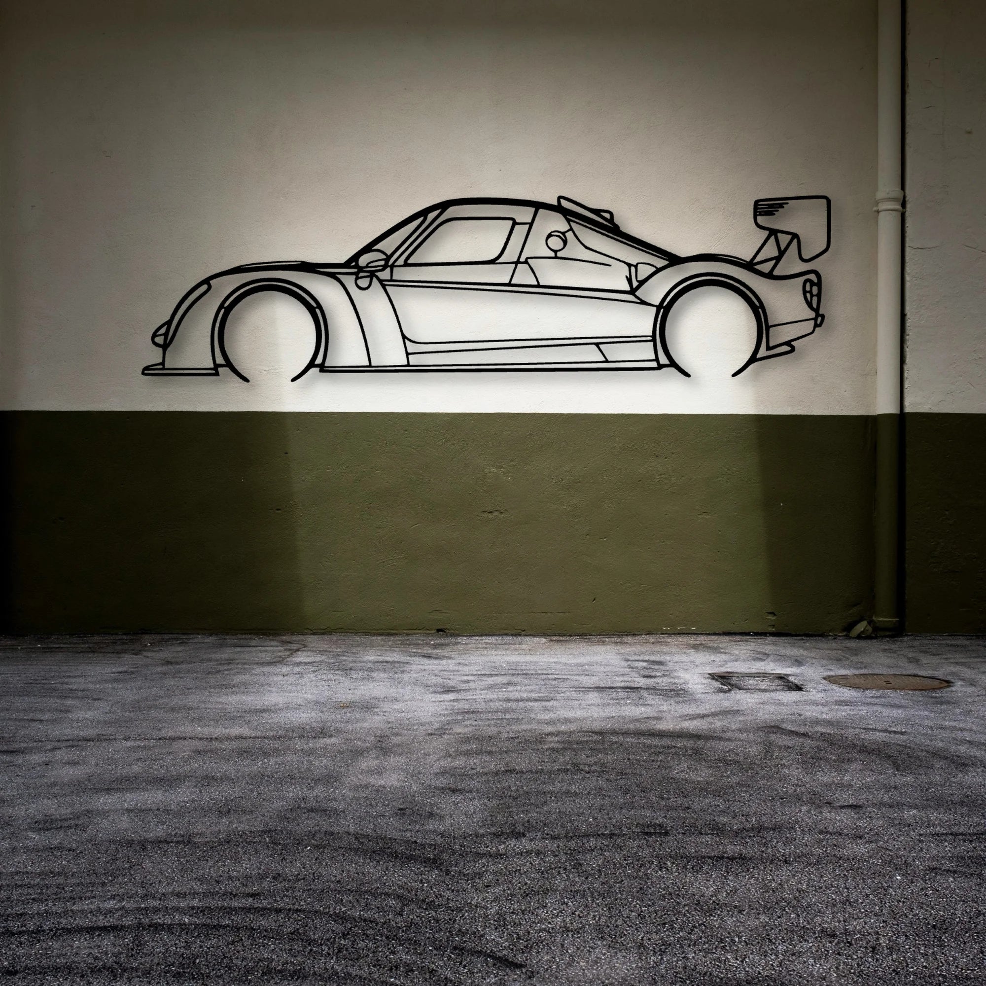 RXC 2014 Classic Silhouette Metal Wall Art - Automotive Garage Decor