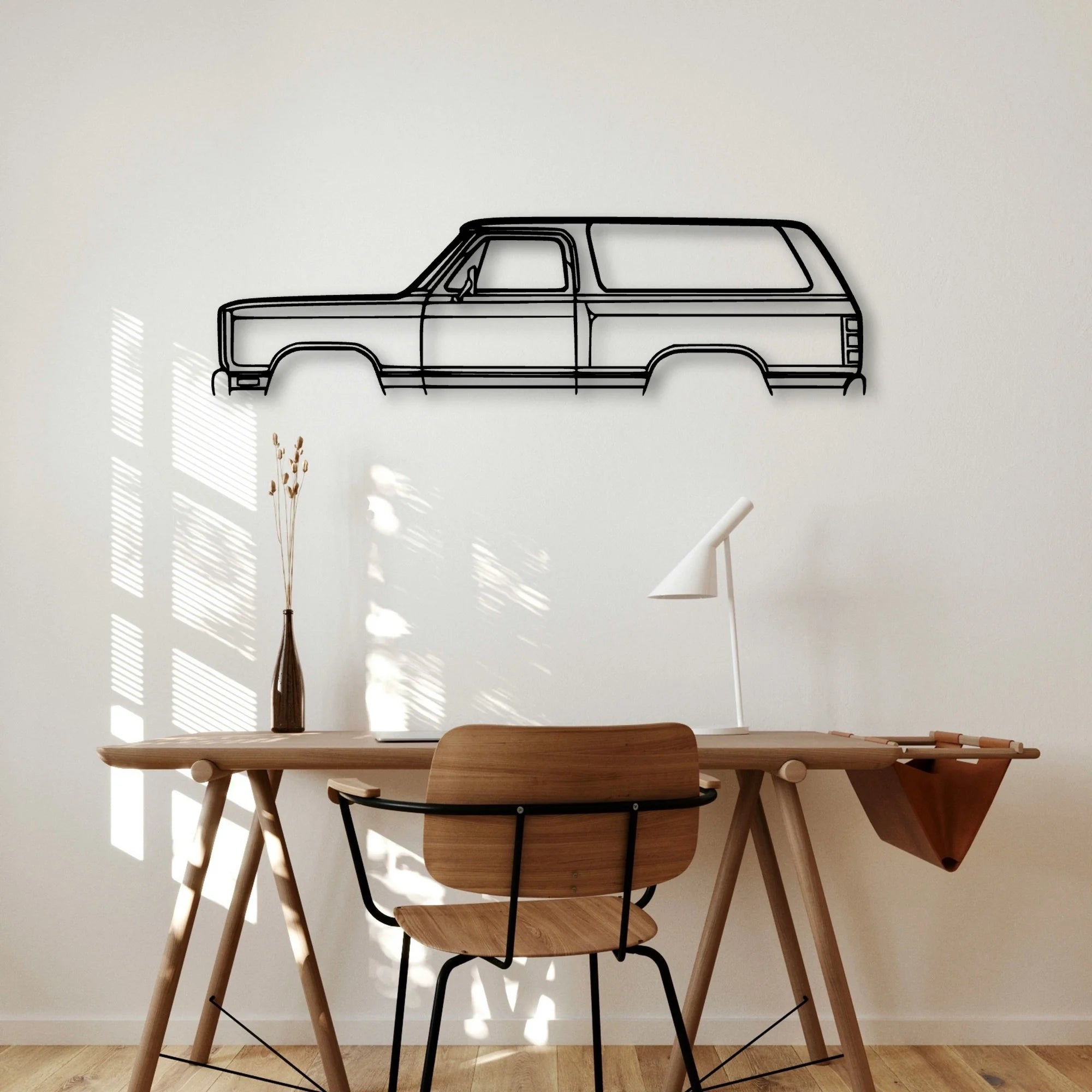 Ramcharger Prospector 1985 Classic Silhouette Metal Wall Art - Automotive Garage Decor