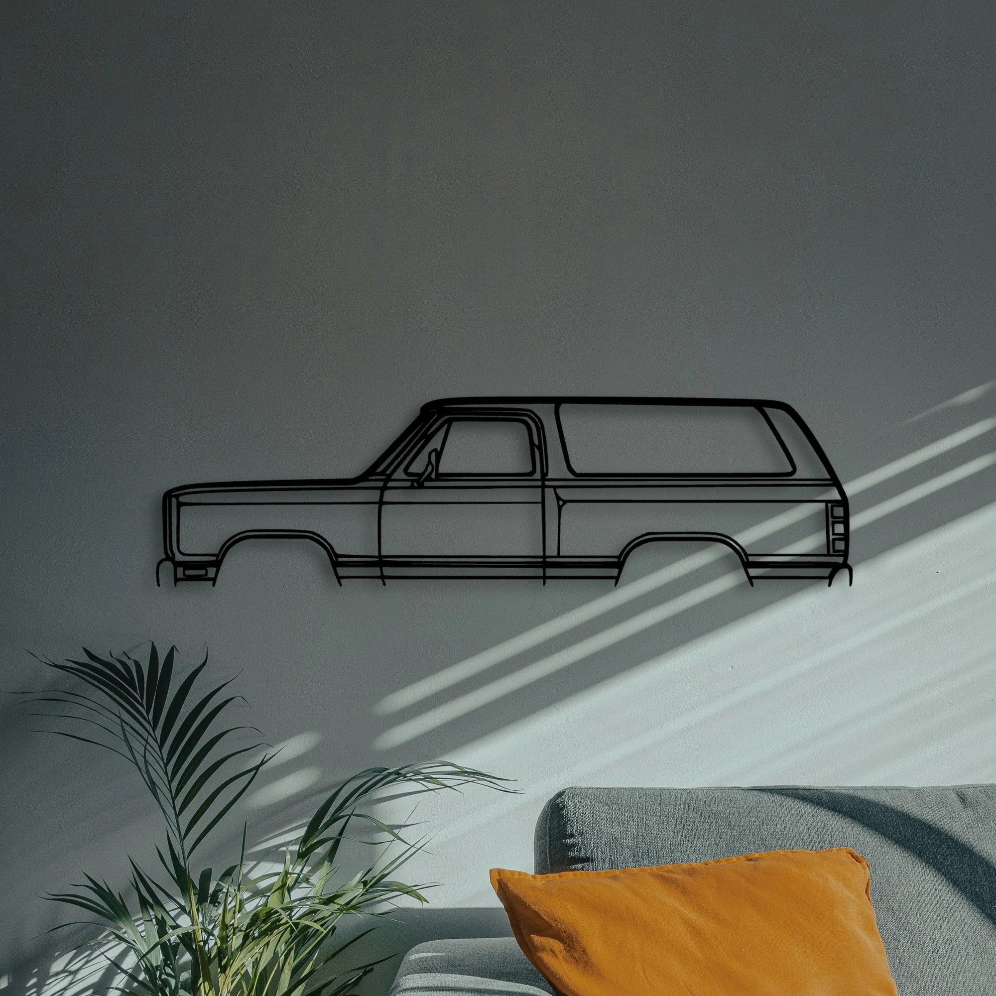Ramcharger Prospector 1985 Classic Silhouette Metal Wall Art - Automotive Garage Decor
