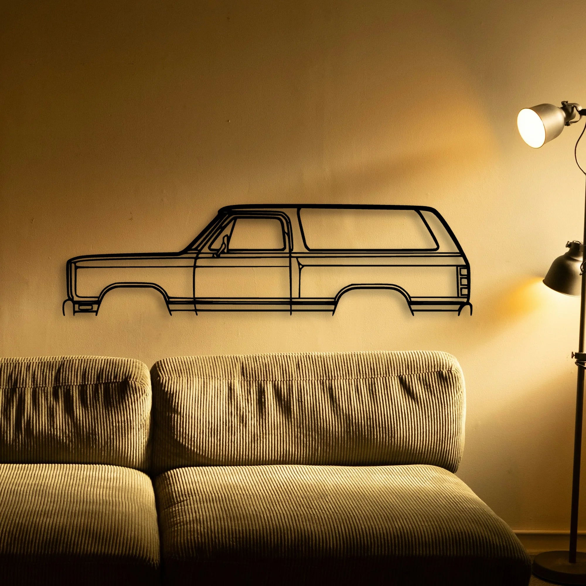Ramcharger Prospector 1985 Classic Silhouette Metal Wall Art - Automotive Garage Decor