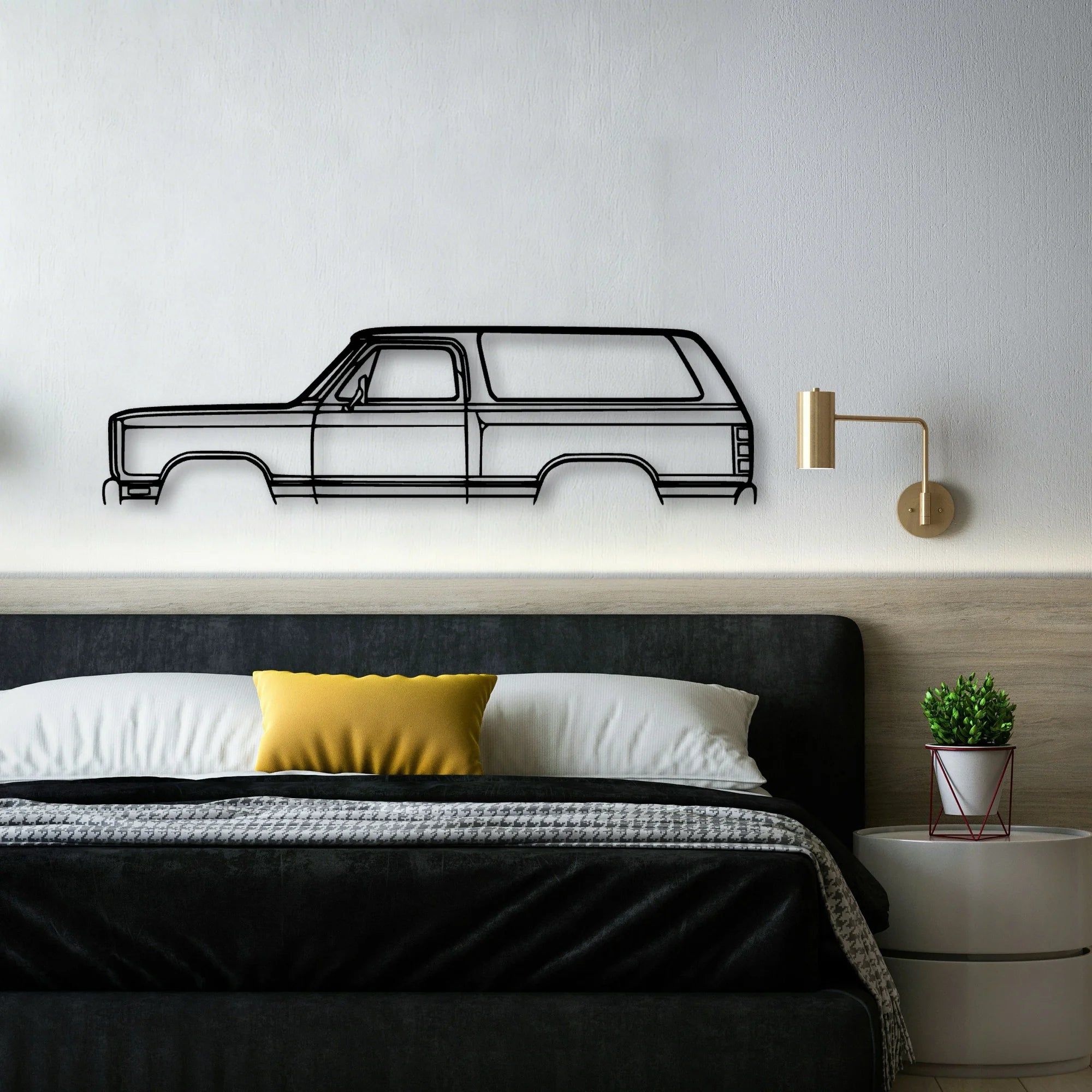 Ramcharger Prospector 1985 Classic Silhouette Metal Wall Art - Automotive Garage Decor