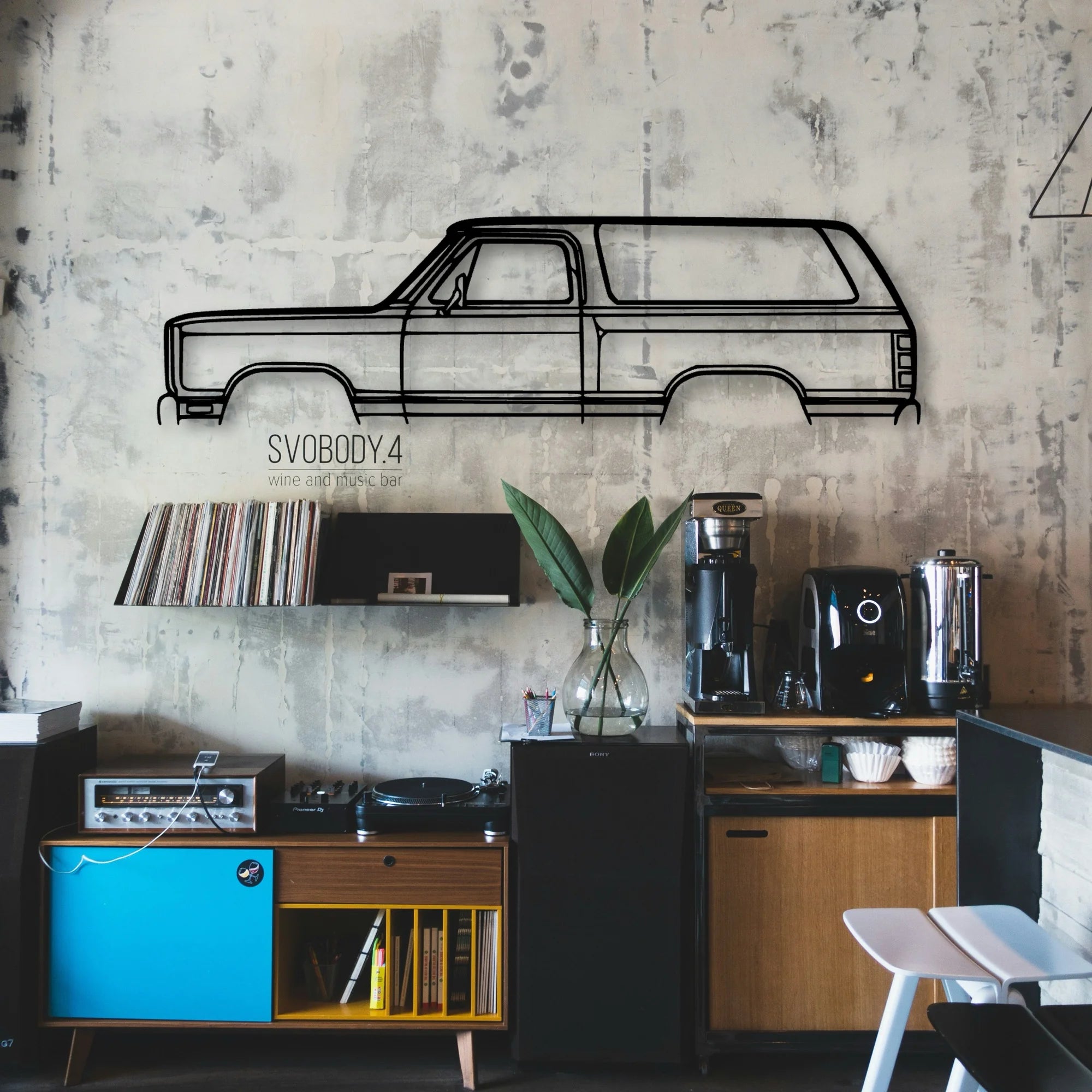 Ramcharger Prospector 1985 Classic Silhouette Metal Wall Art - Automotive Garage Decor