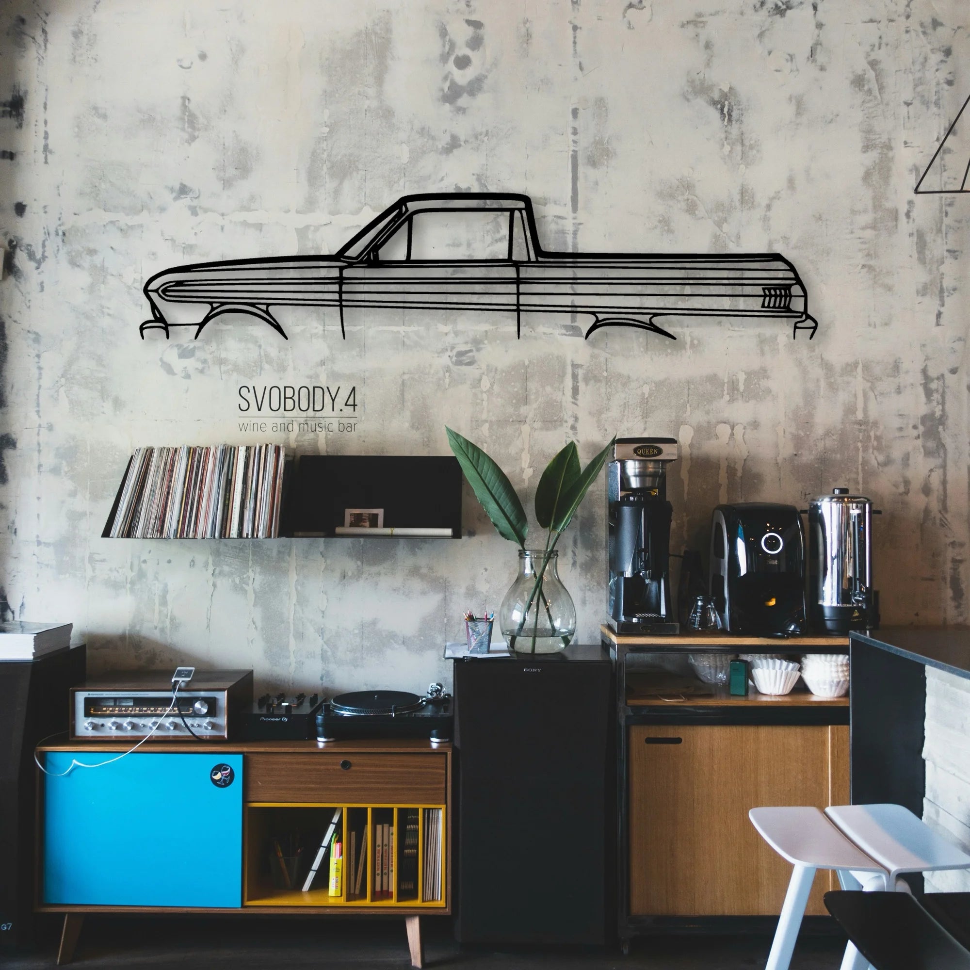 Ranchero 1965 Classic Silhouette Metal Wall Art - Automotive Garage Decor